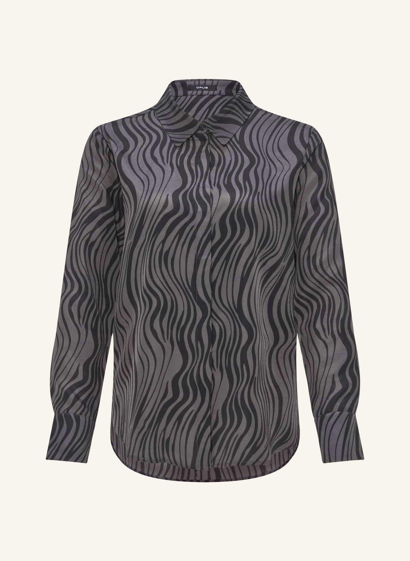 OPUS Shirt blouse FALKINE, Color: BLACK/ GRAY (Image 1)