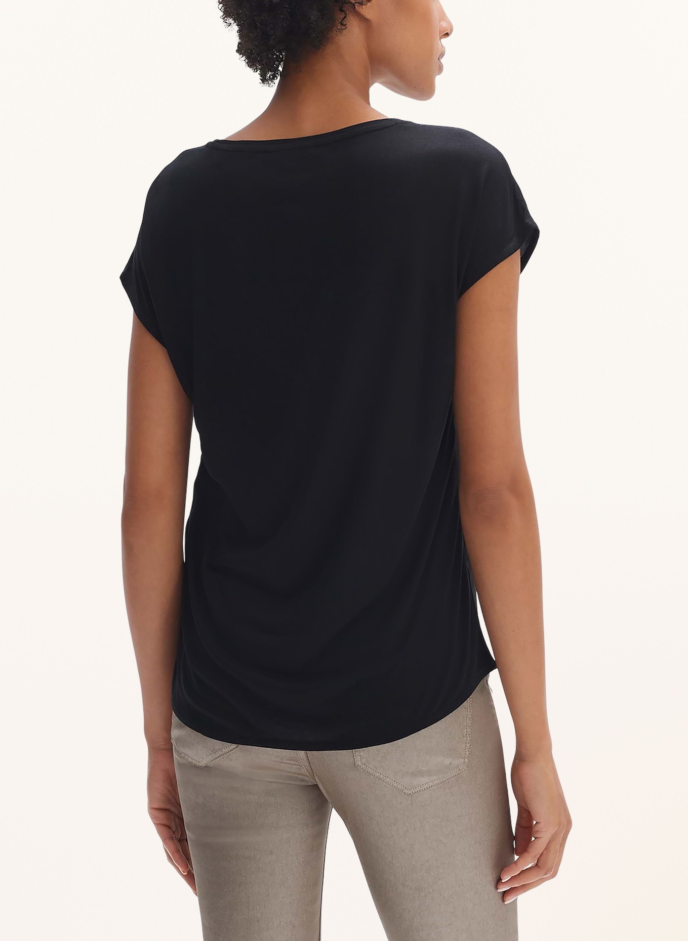OPUS T-shirt SWELONA, Color: BLACK/ GOLD (Image 3)