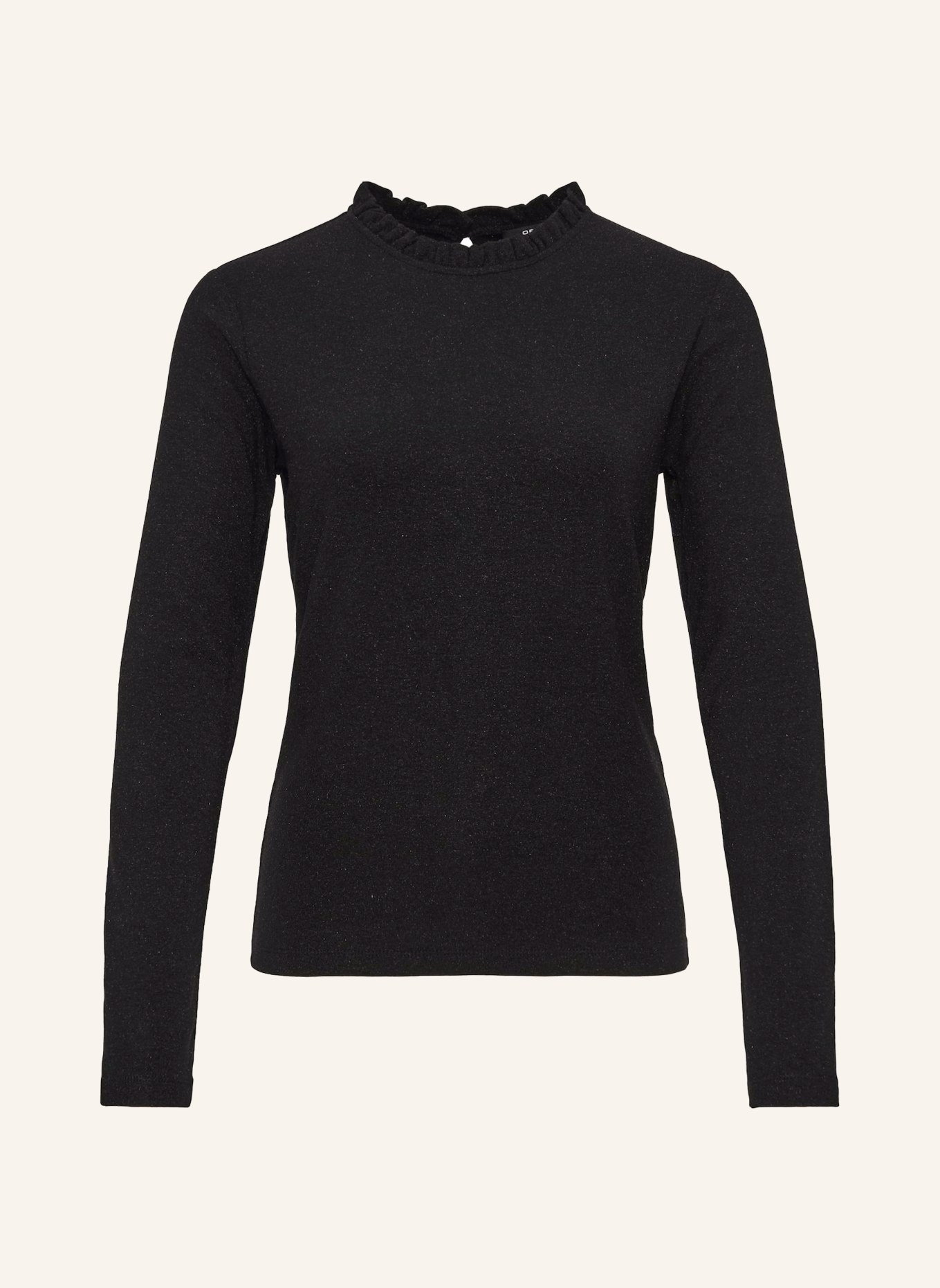 Black long sleeve shirt with ruffles online