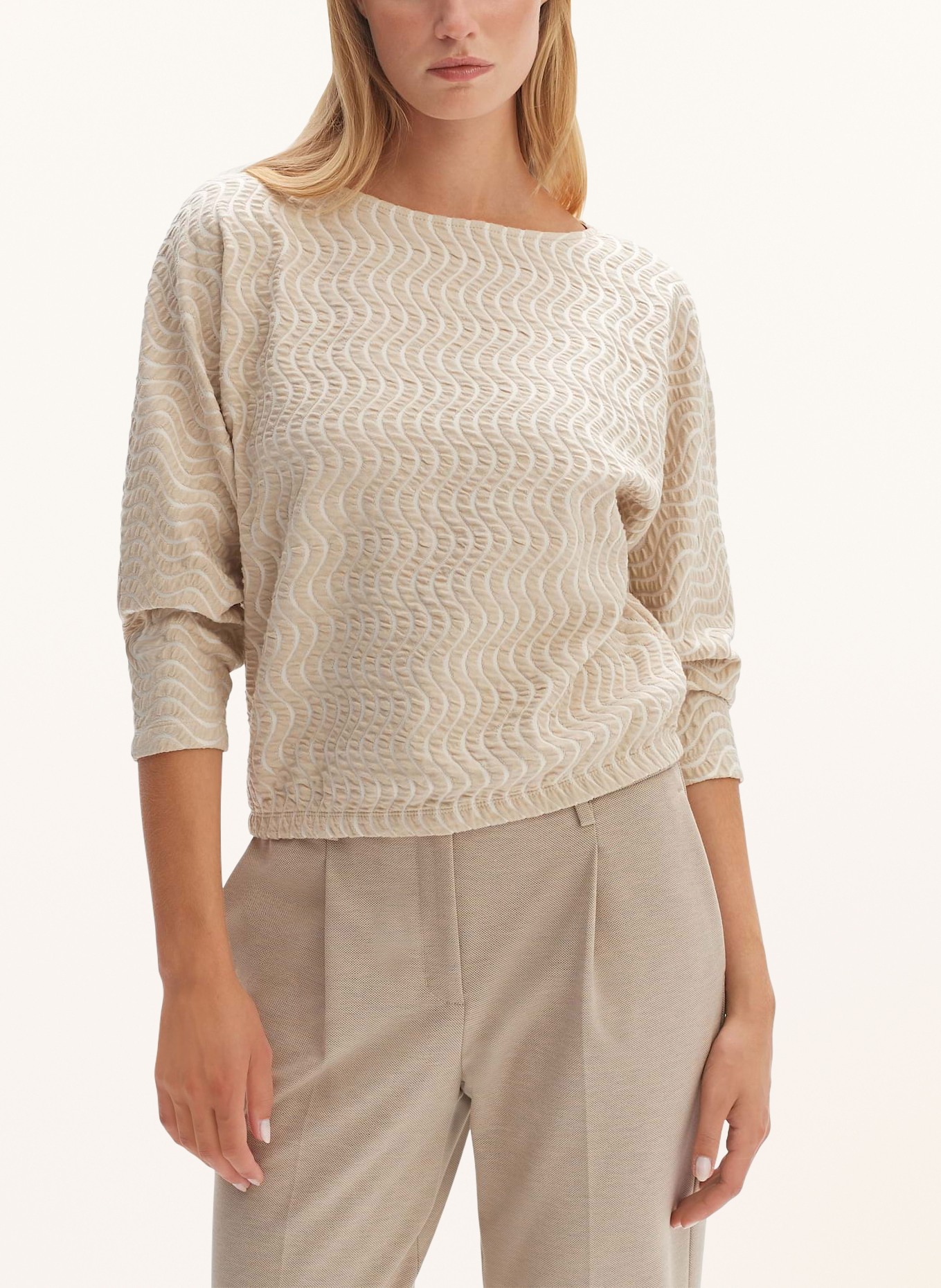 OPUS Sweatshirt GELLIG, Color: BEIGE/ WHITE (Image 2)