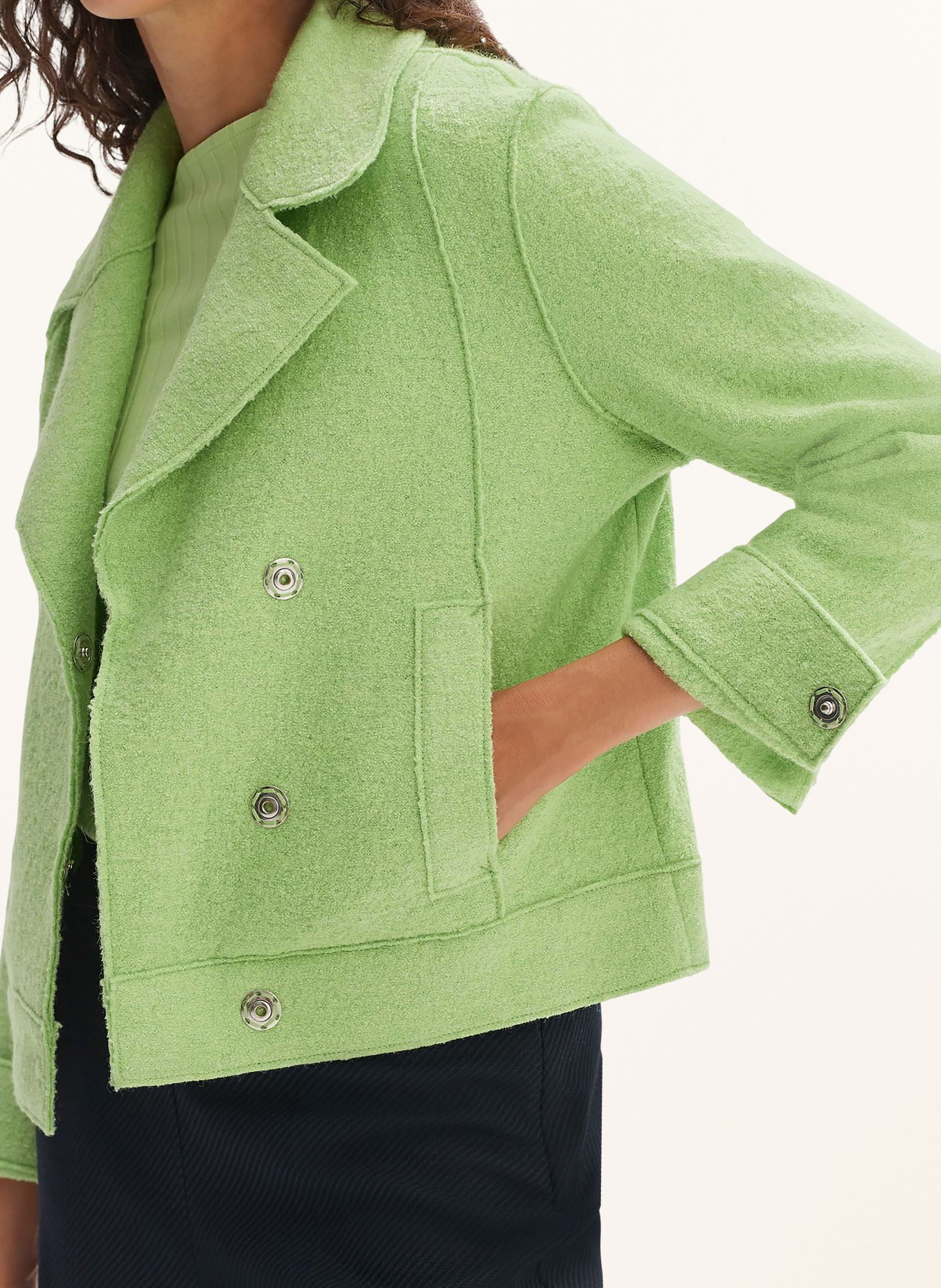 OPUS Knit blazer HUMINI RAW, Color: LIGHT GREEN (Image 4)