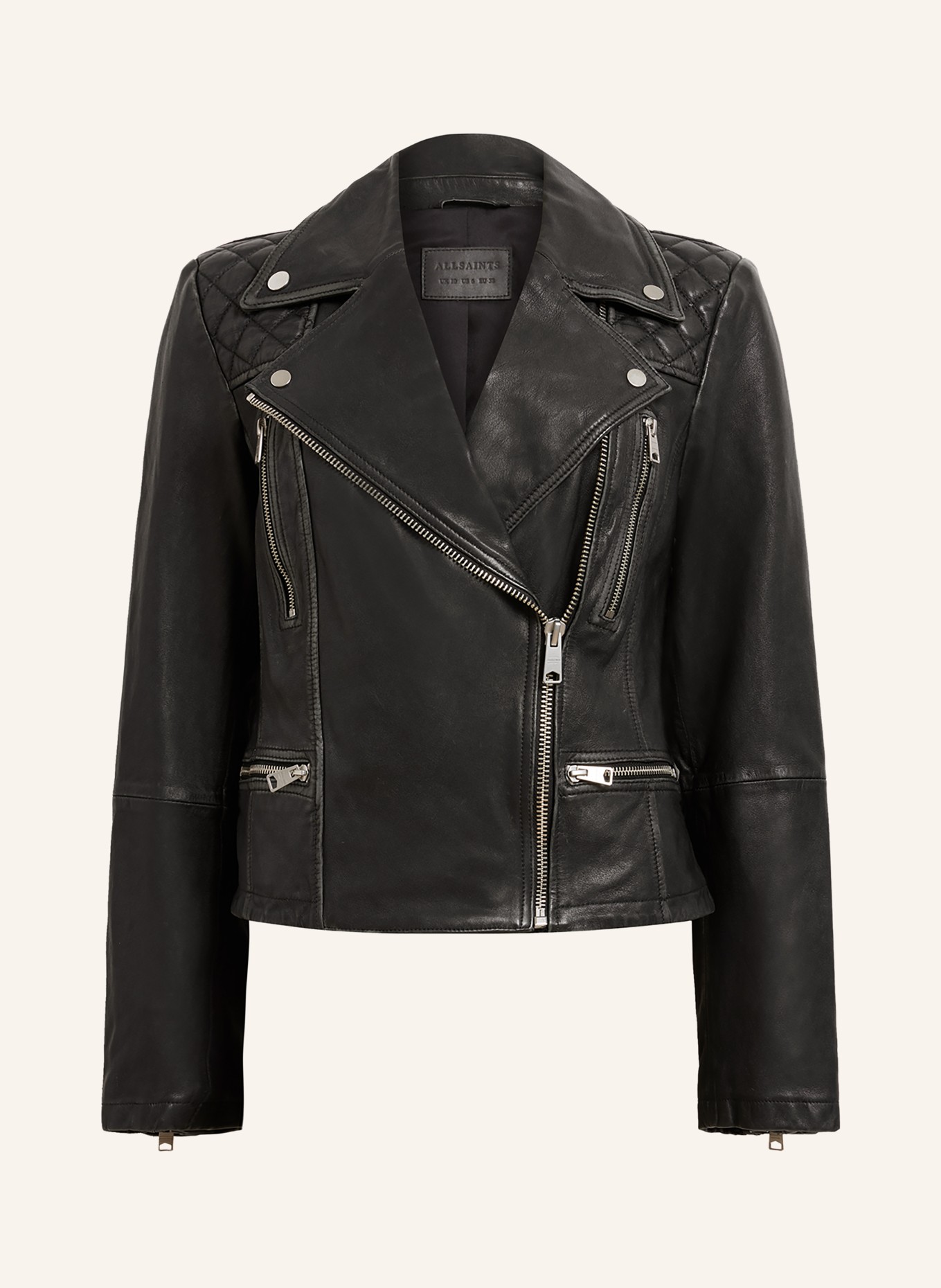 ALLSAINTS Leather jacket CARGO, Color: DARK GRAY (Image 1)