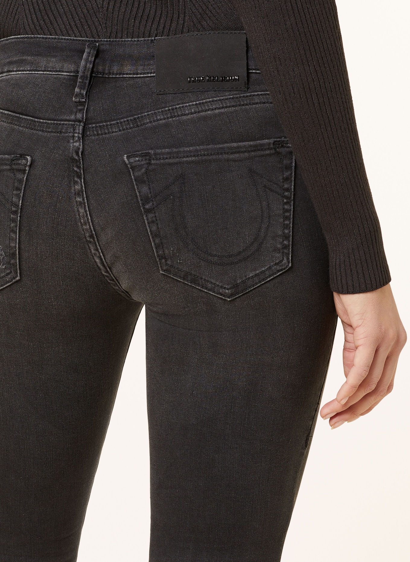 TRUE RELIGION Skinny Jeans HALLE in 1001 black