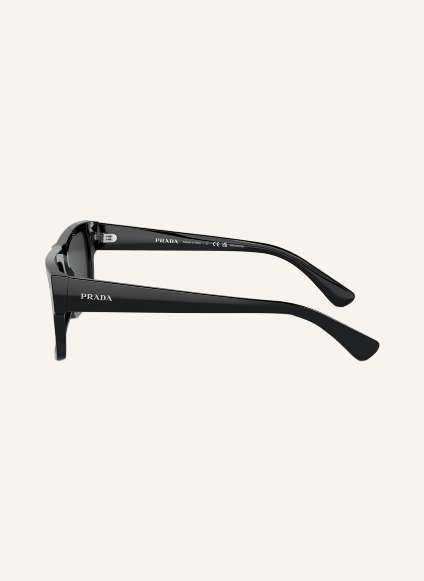 PRADA Sunglasses PR A10S, Color: 16K08G - BLACK/ DARK GRAY (Image 4)