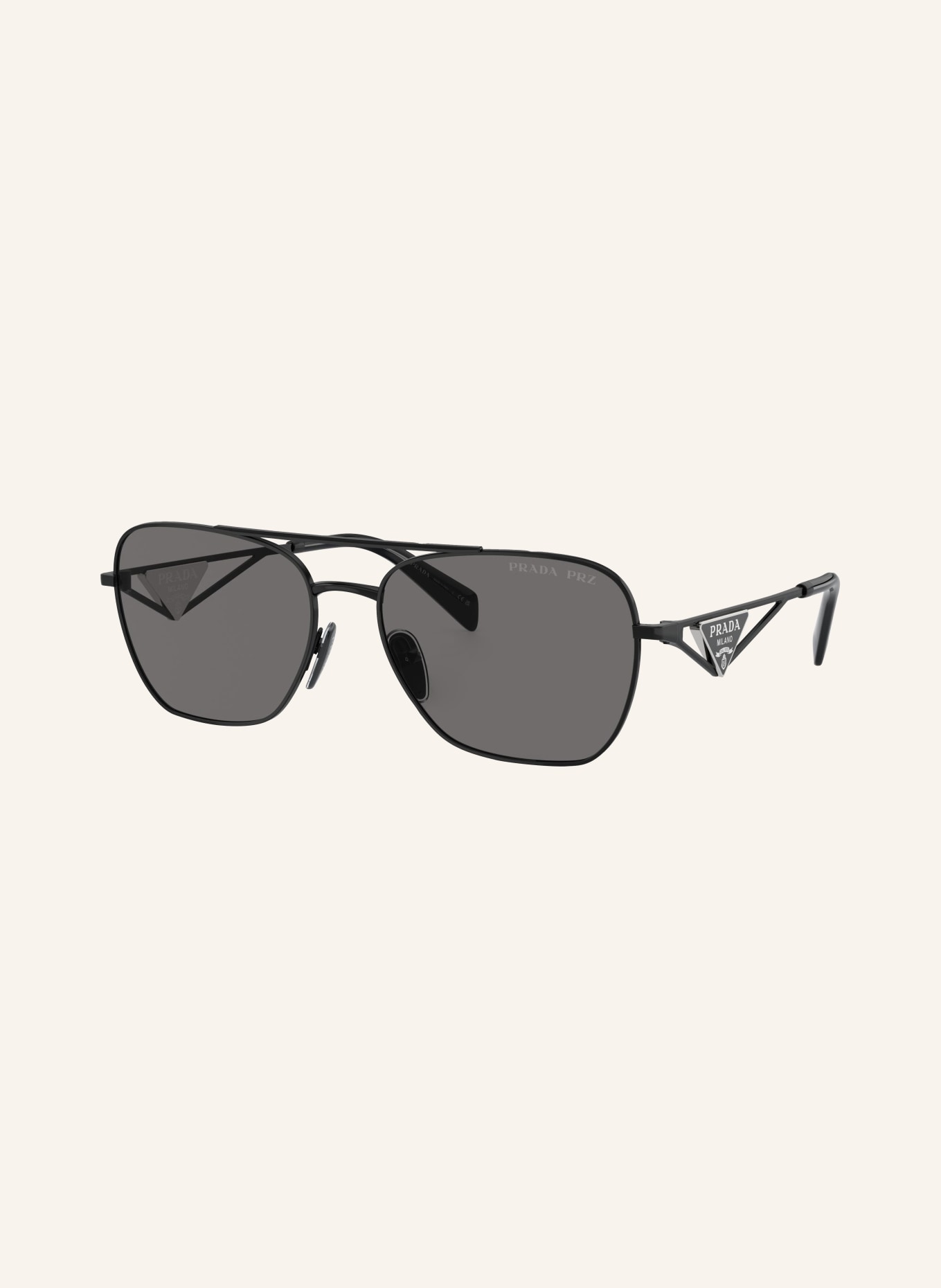 PRADA Sunglasses PR A50S, Color: 1AB5Z1 SILVER/ DARK GRAY (Image 1)
