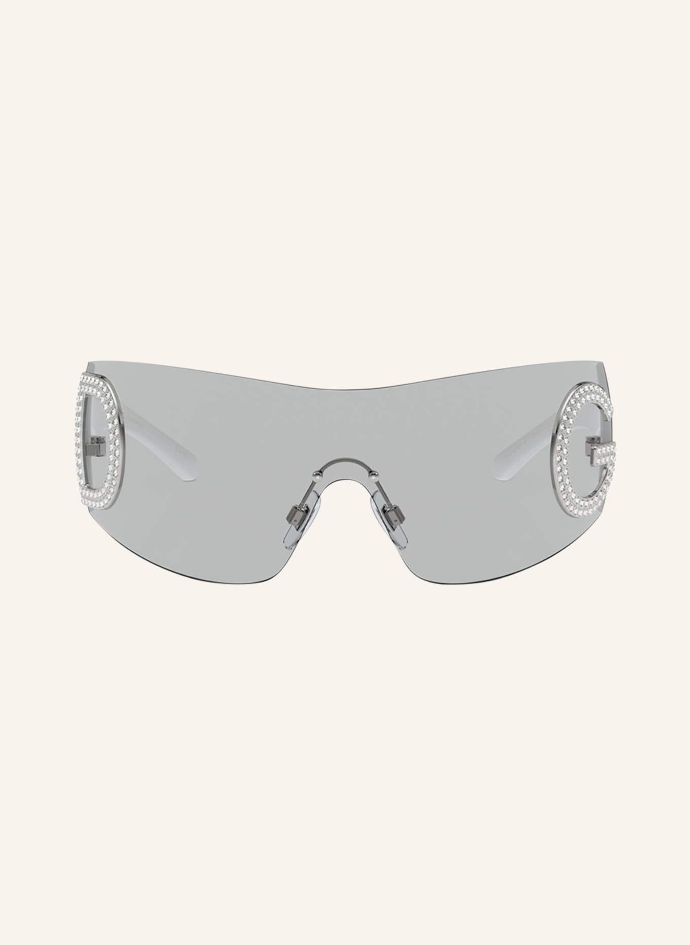 DOLCE & GABBANA Sonnenbrille DG2298B mit Schmucksteinen: 31929 - HELLGRAU/ HELLGRAU