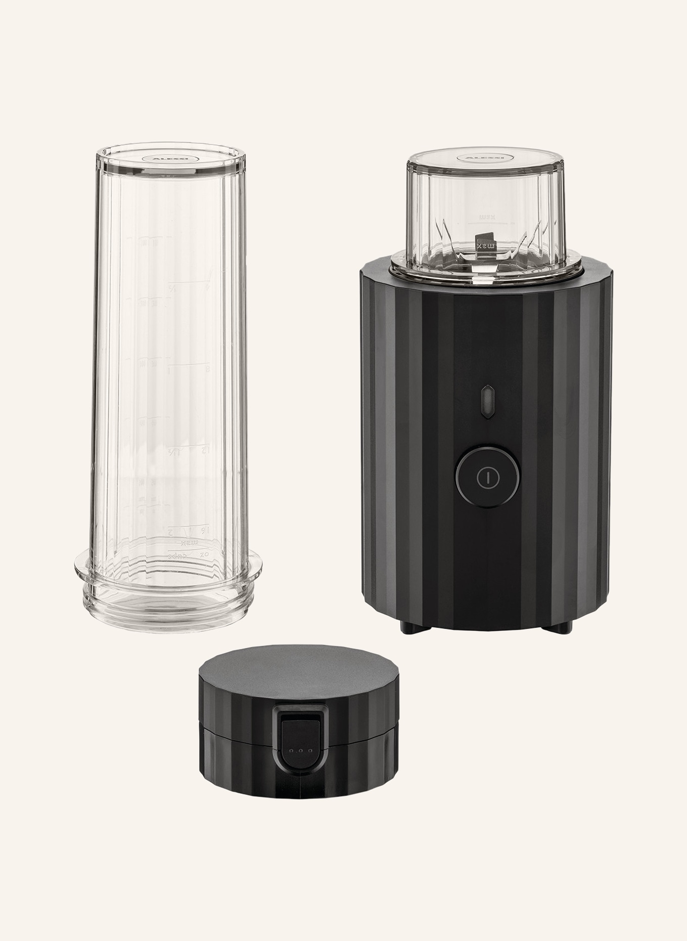 ALESSI Blender kielichowy PLISSÈ: CZARNY