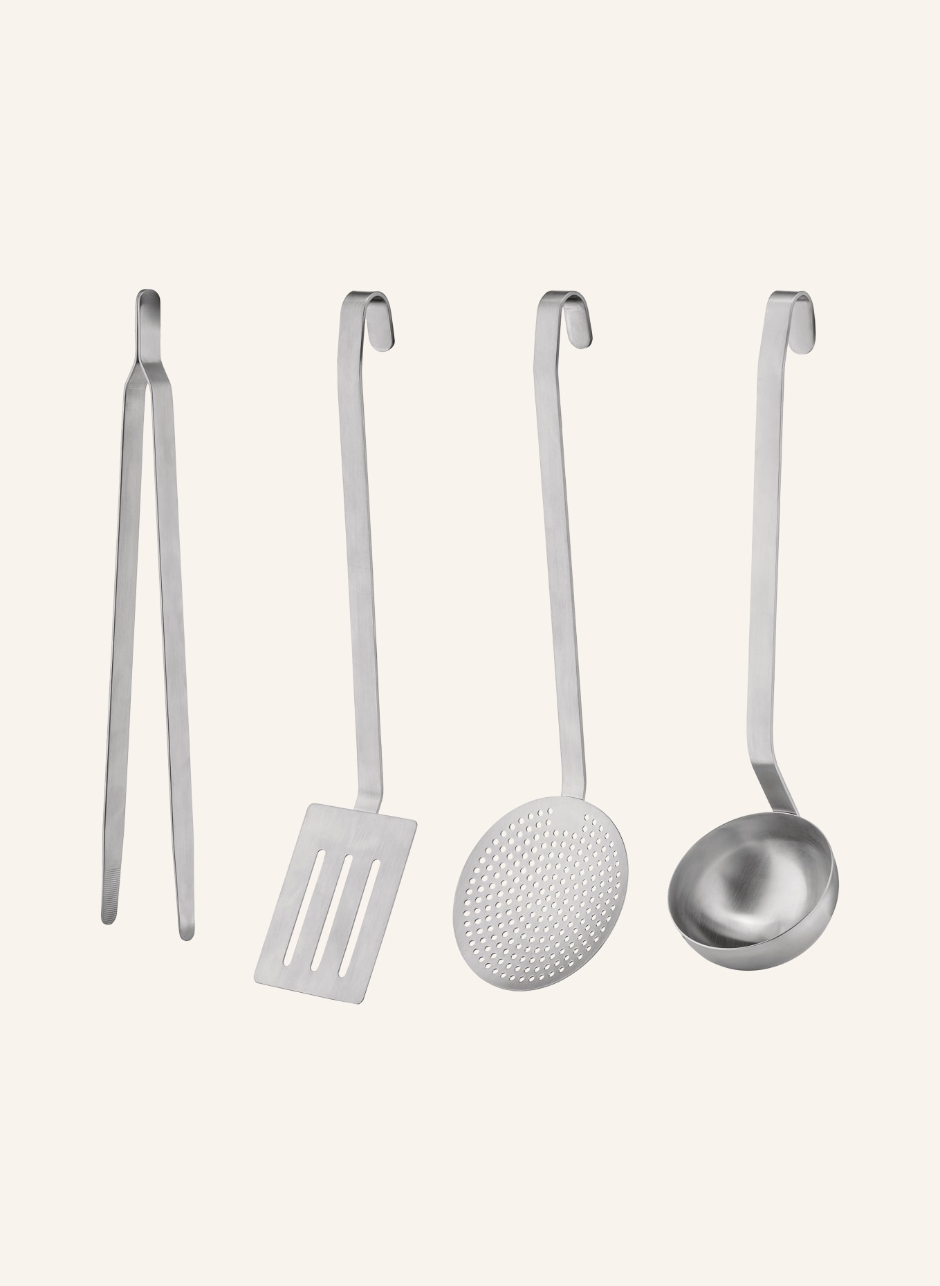 ALESSI 4 pc. kitchen utensil set CONVIVIO, Color: SILVER (Image 1)