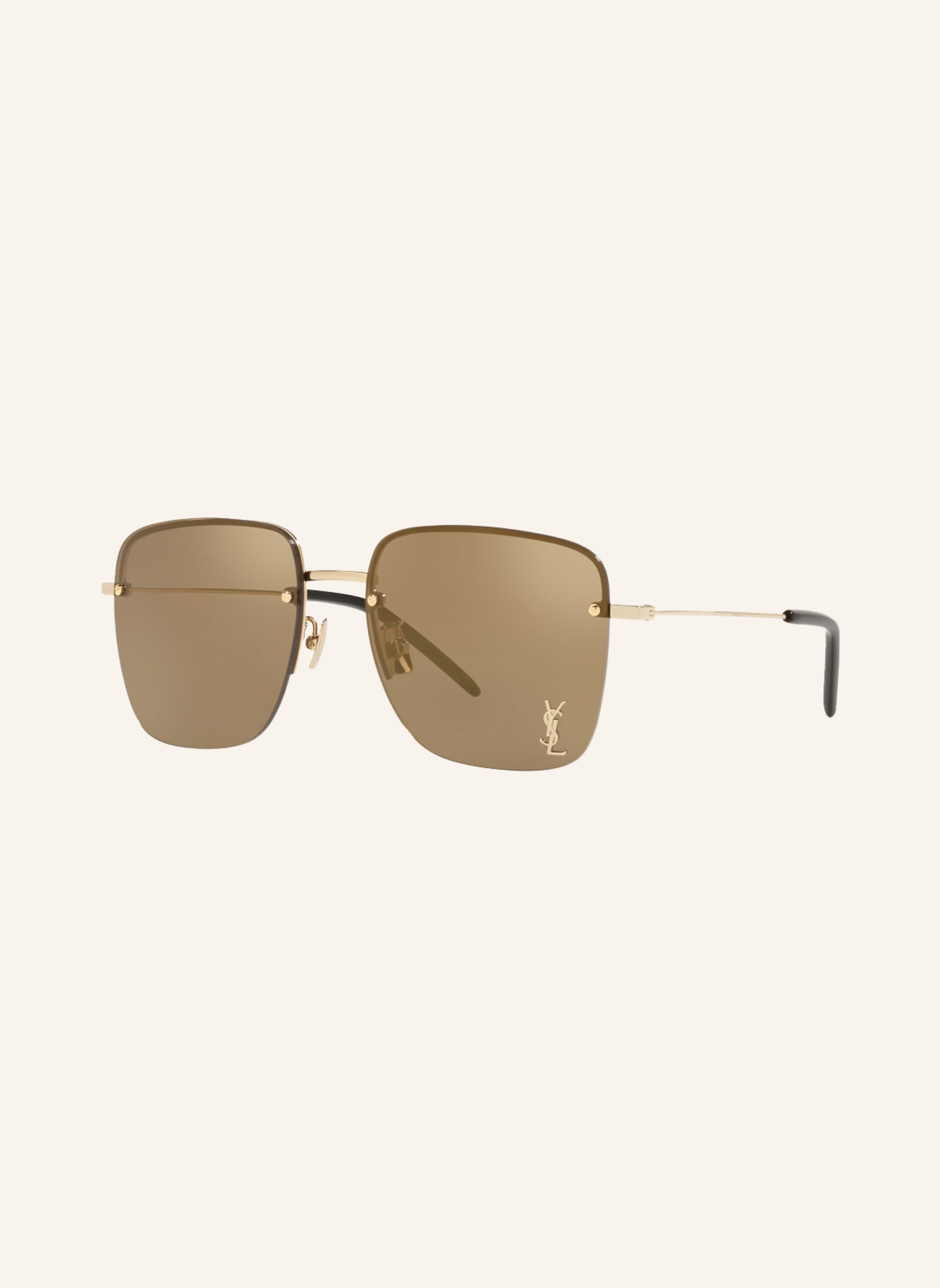 SAINT LAURENT Sunglasses YS000297, Color: 2300D1 - GOLD/ BROWN (Image 1)