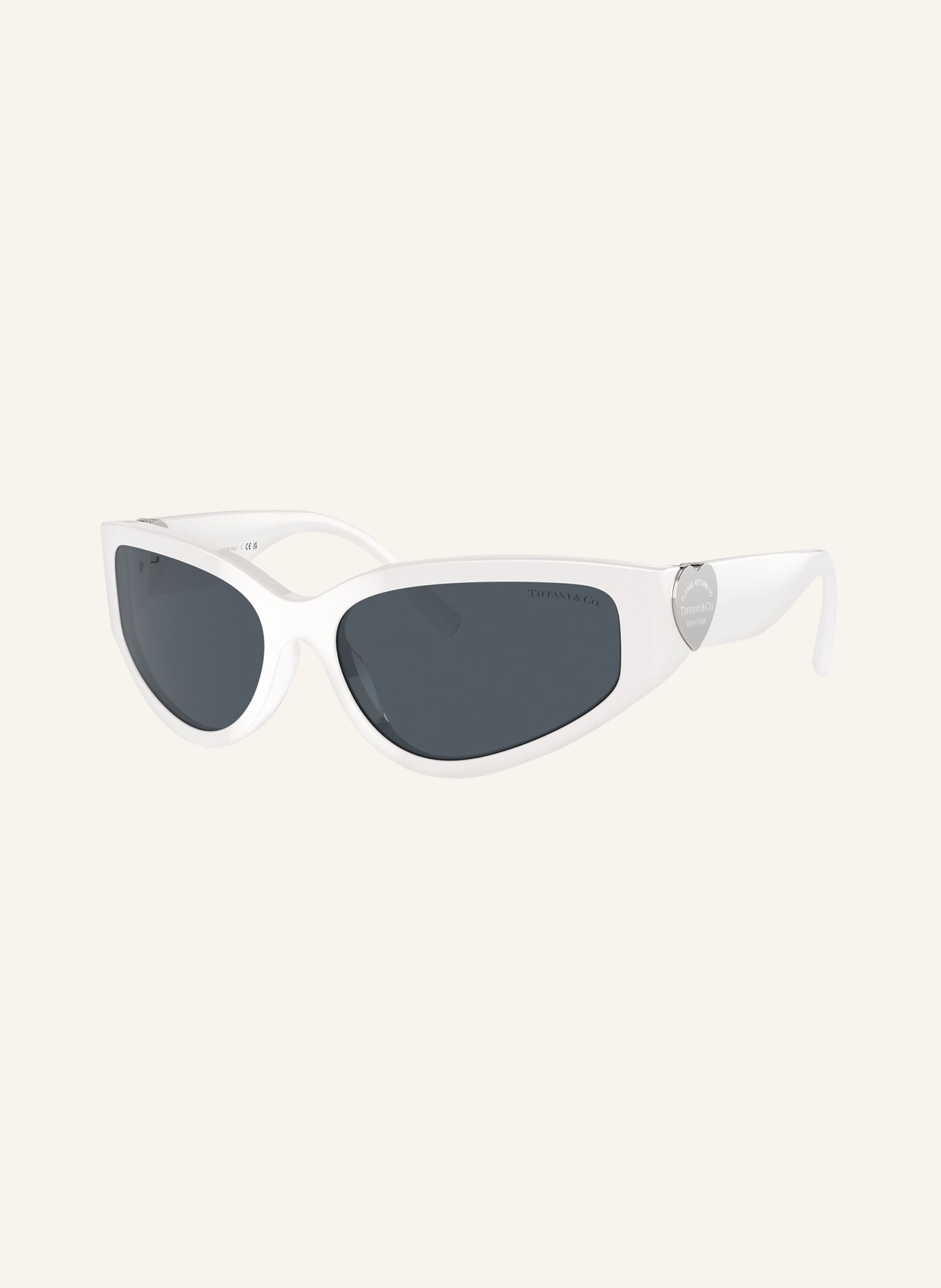 TIFFANY & Co. Sunglasses TF4217, Color: 839287 - WHITE/ DARK GRAY (Image 1)