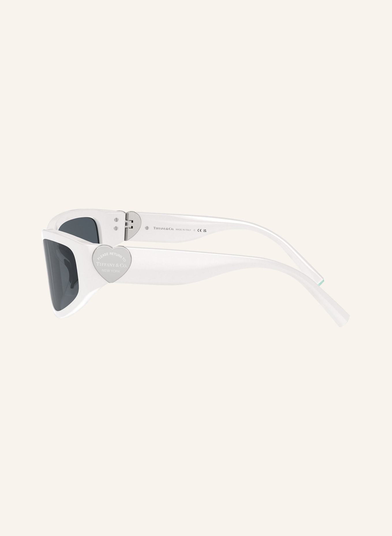 TIFFANY & Co. Sunglasses TF4217, Color: 839287 - WHITE/ DARK GRAY (Image 4)