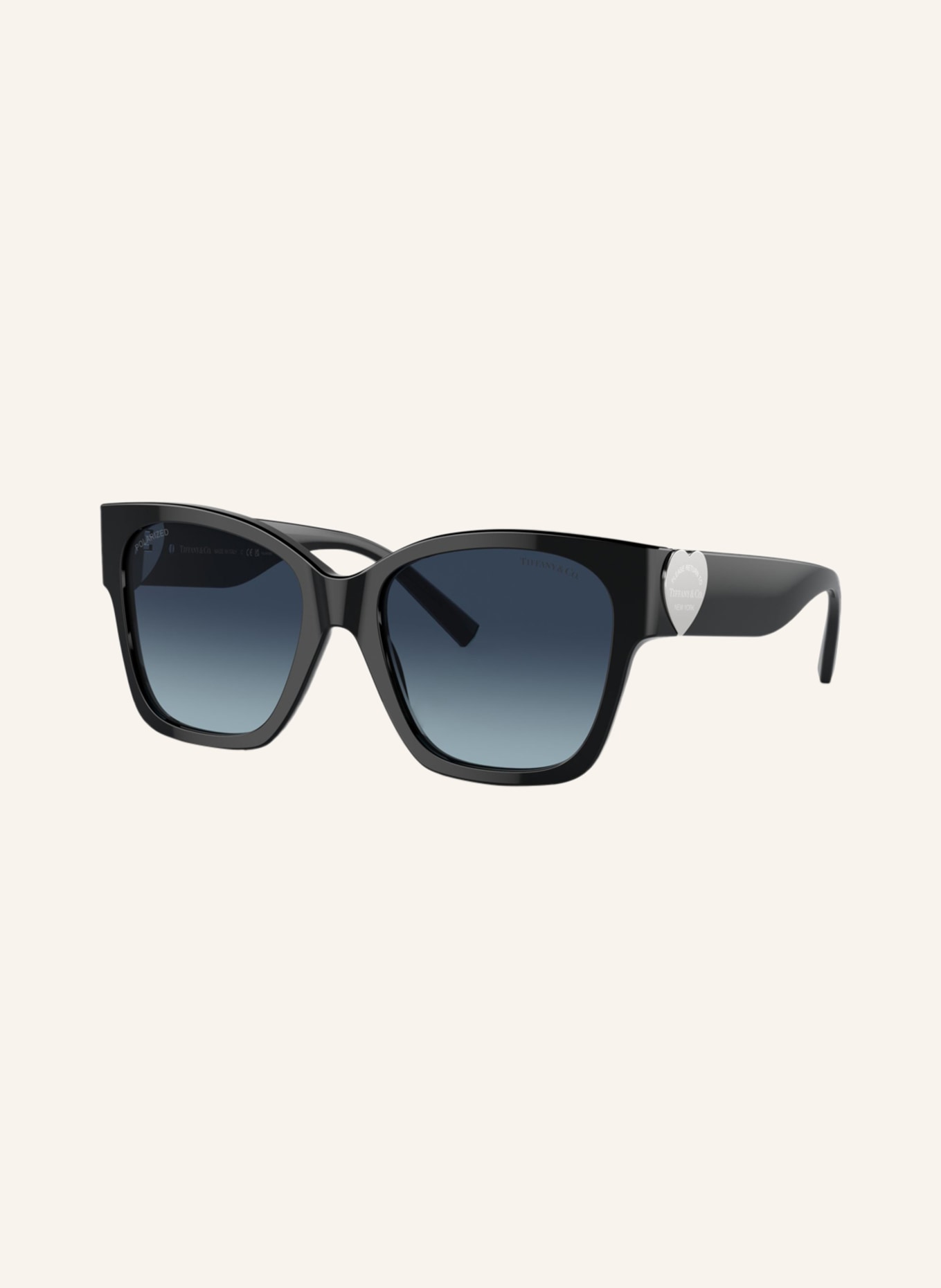 TIFFANY & Co. Sunglasses TF4216, Color: 83944U - BLACK/ DARK BLUE POLARIZED (Image 1)