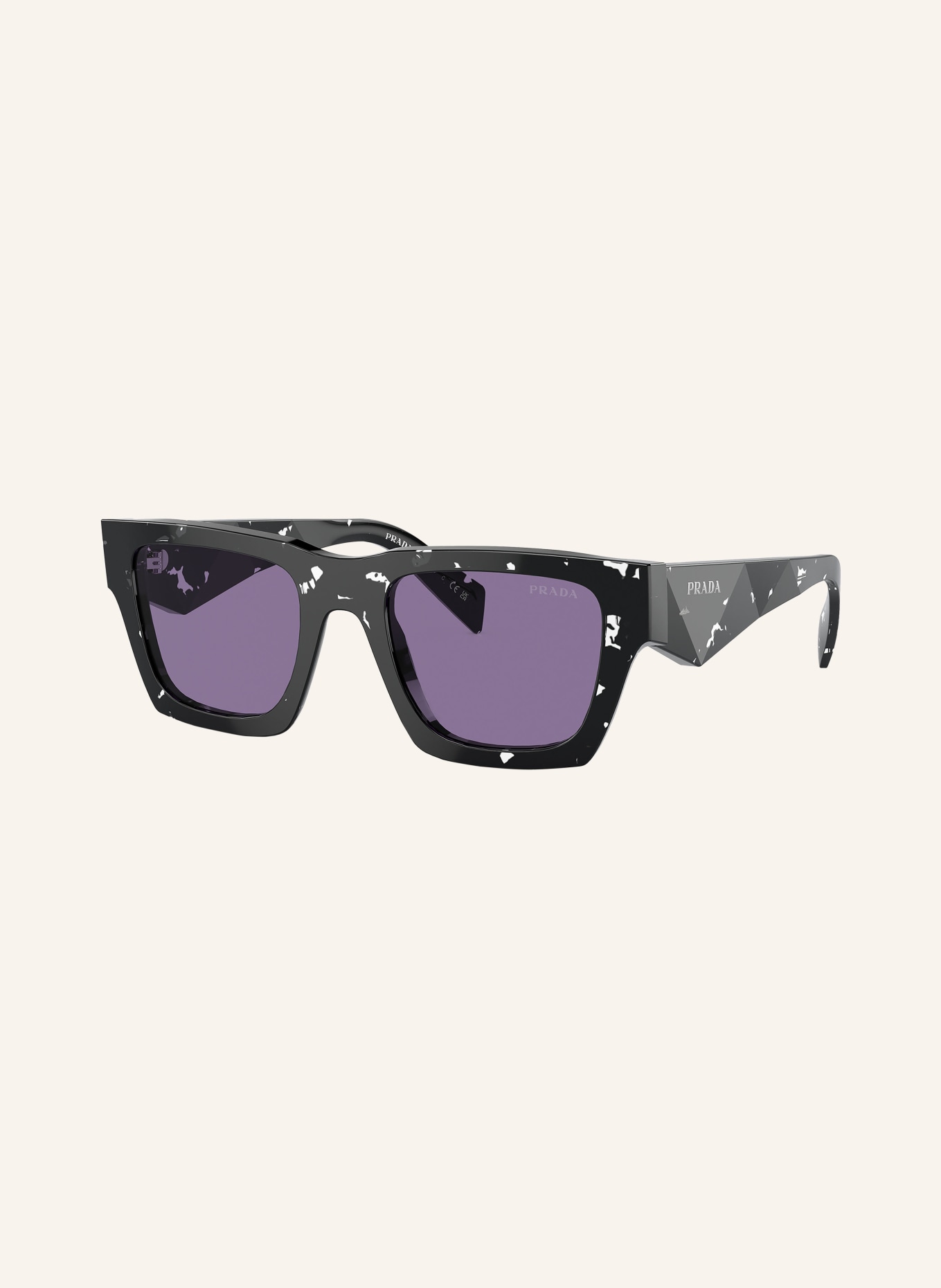 PRADA Sunglasses PR A06S, Color: 15O50B - HAVANA/ PURPLE (Image 1)
