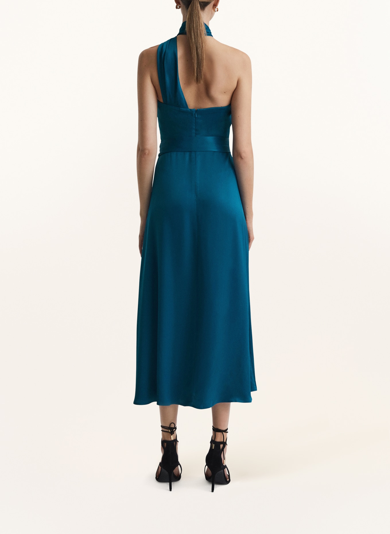 REISS Satin dress VIDA in blue