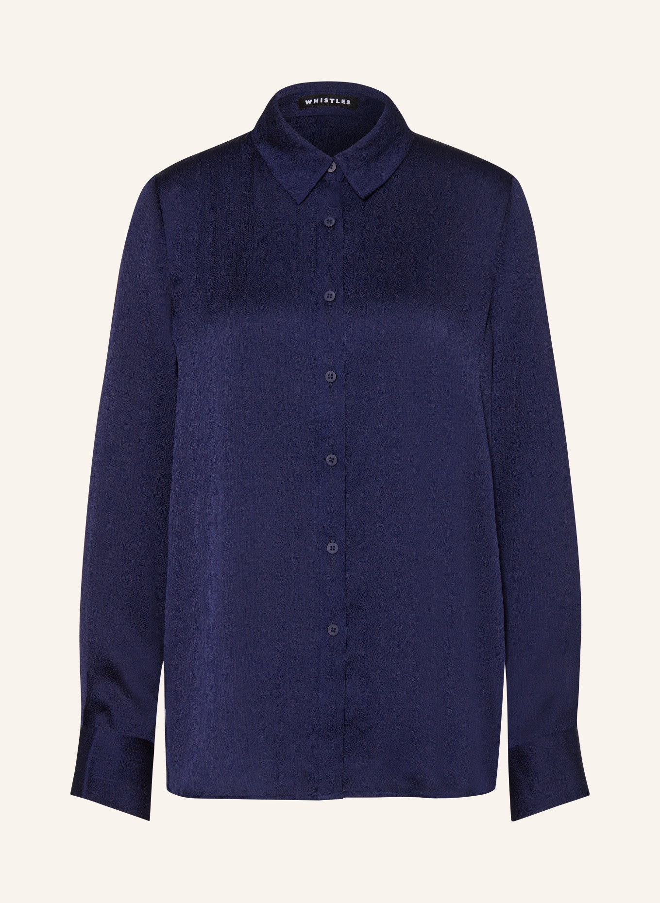WHISTLES Satin shirt blouse, Color: BLUE (Image 1)