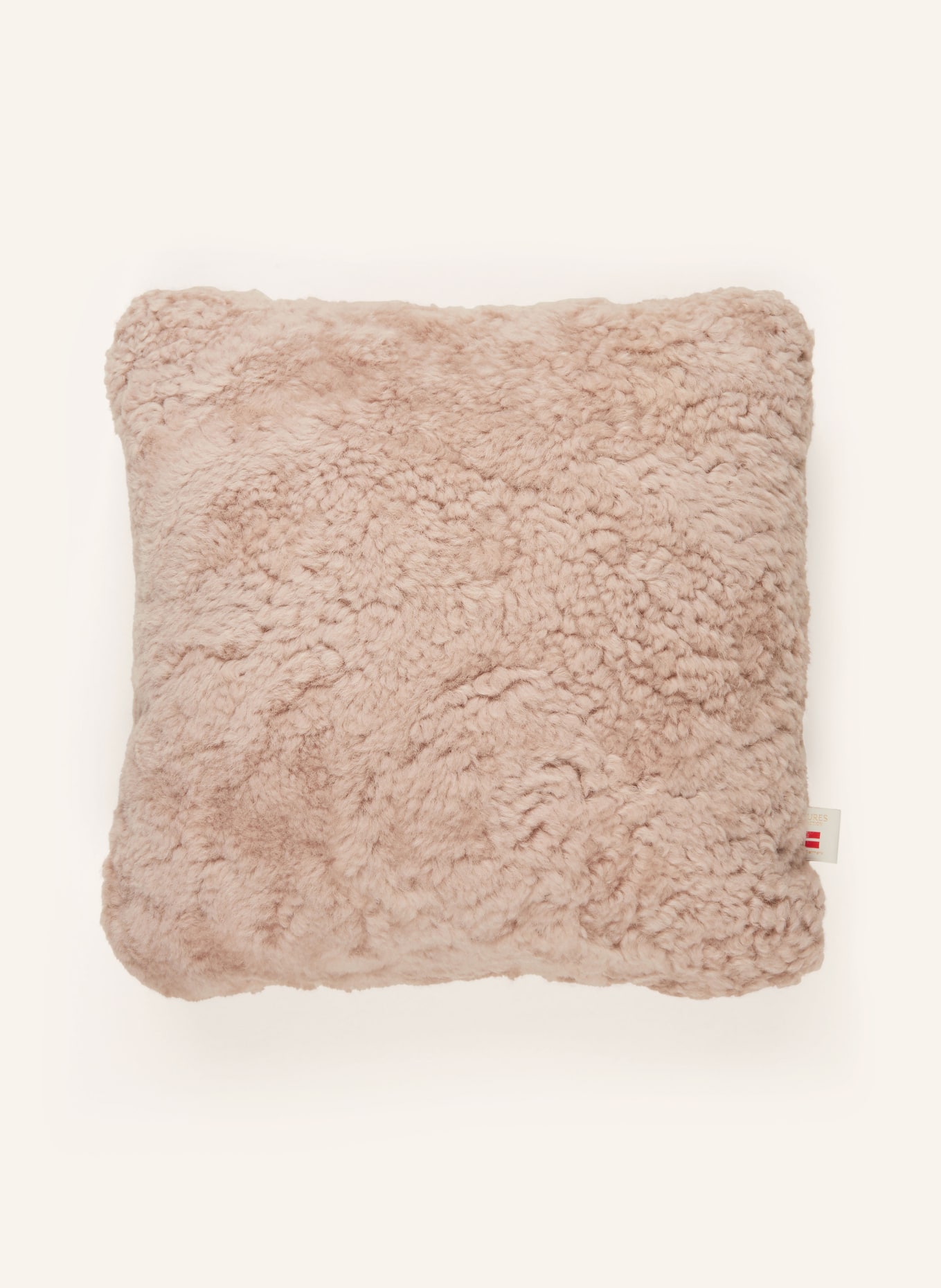 Natures Collection Decorative cushion made of lambskin, Color: ROSE (Image 1)