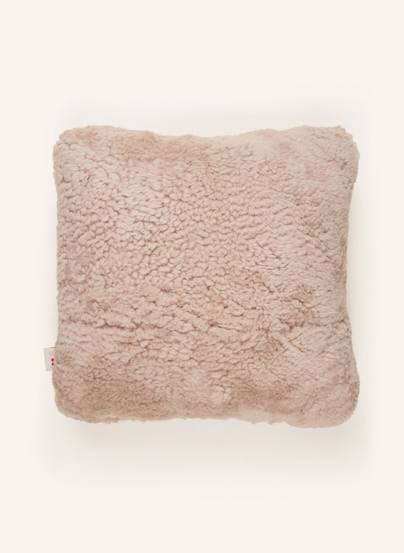 Natures Collection Decorative cushion made of lambskin, Color: ROSE (Image 2)