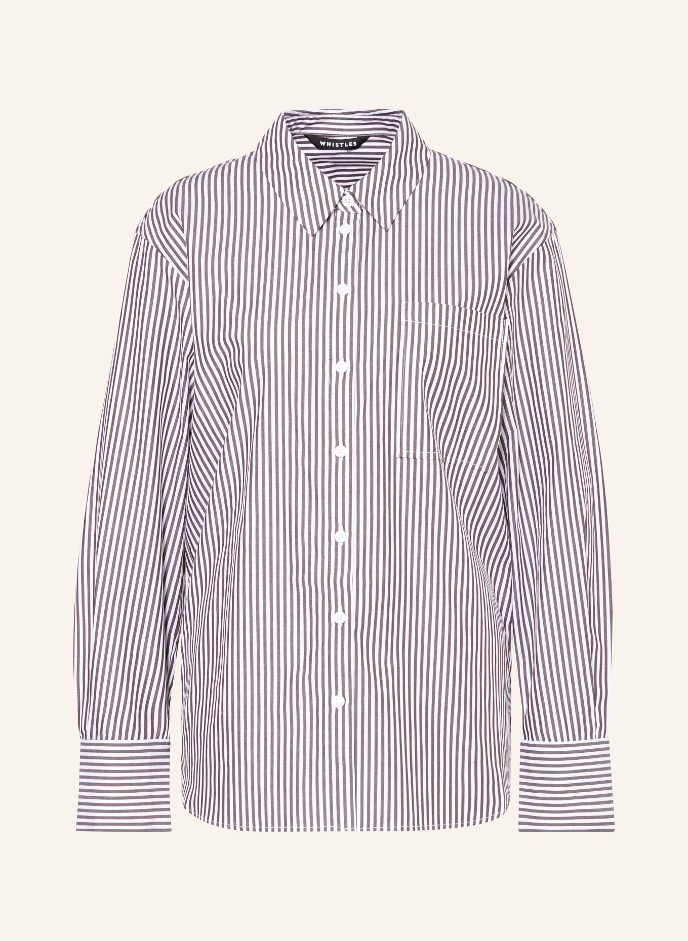 WHISTLES Shirt blouse, Color: WHITE/ BLACK (Image 1)