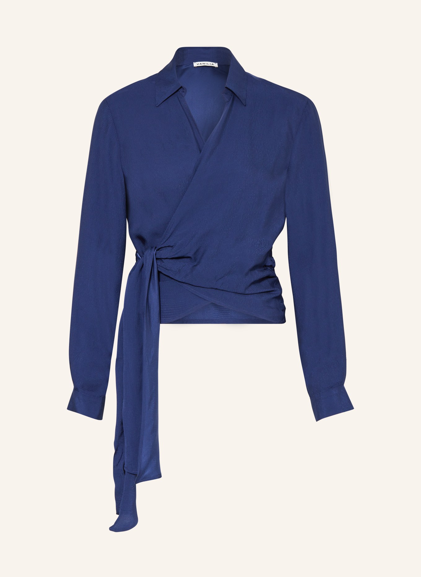 VANILIA Wrap blouse, Color: BLUE (Image 1)