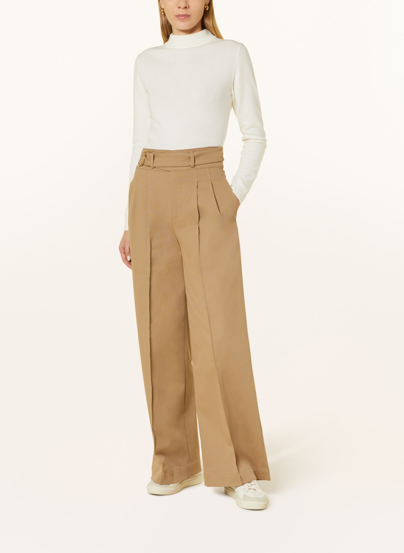 VANILIA Wide leg trousers, Color: CAMEL (Image 2)