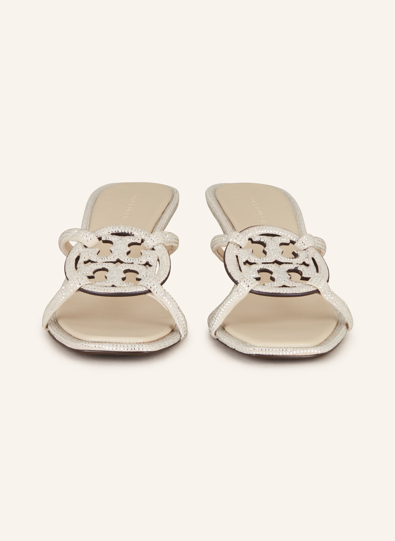 TORY BURCH Mules MILLER with decorative gems, Color: SILVER (Image 3)