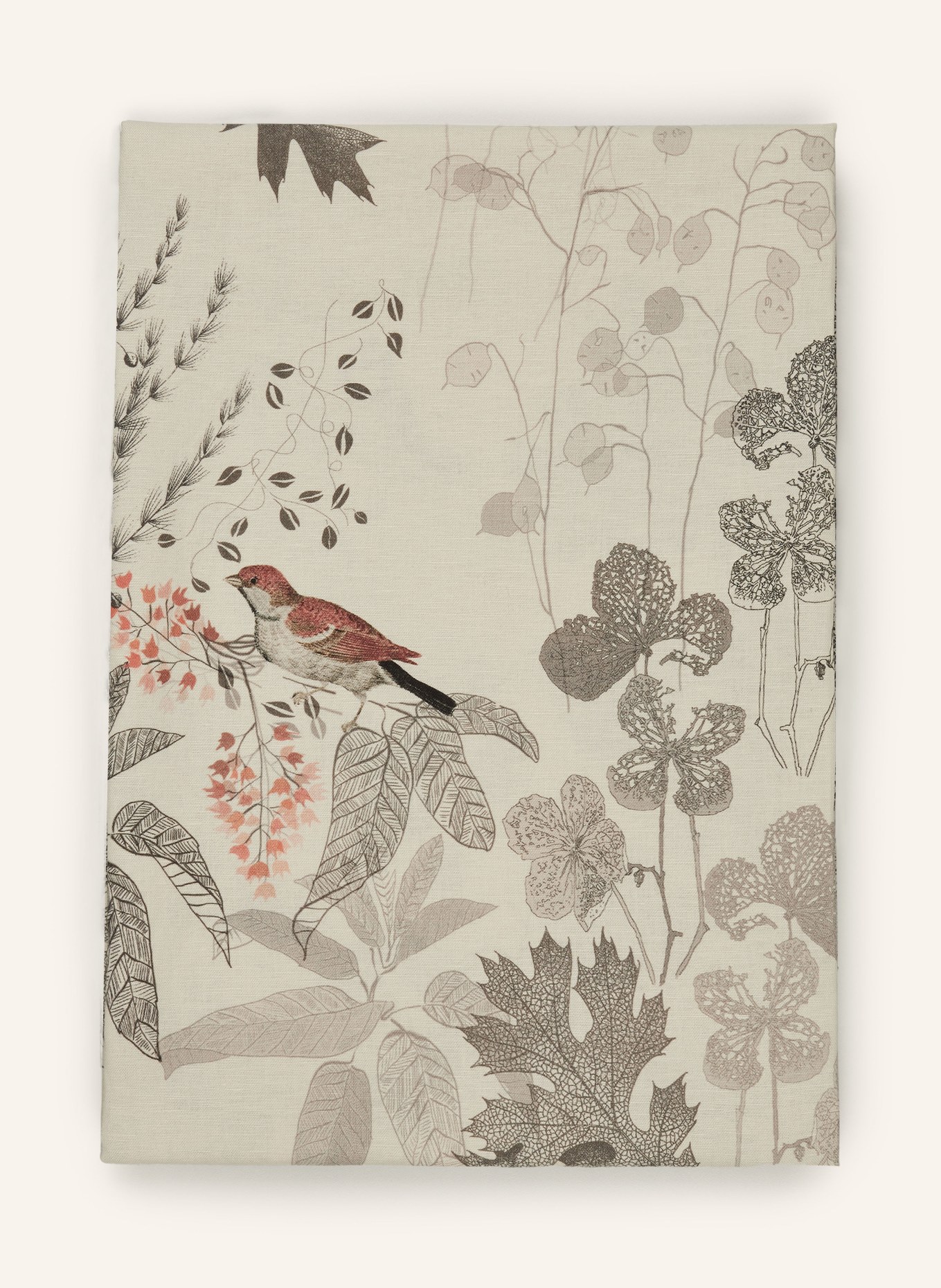 GARNIER-THIEBAUT Table cloth MONOCHROME FUSAIN, Color: ECRU/ GRAY/ DARK GRAY (Image 1)