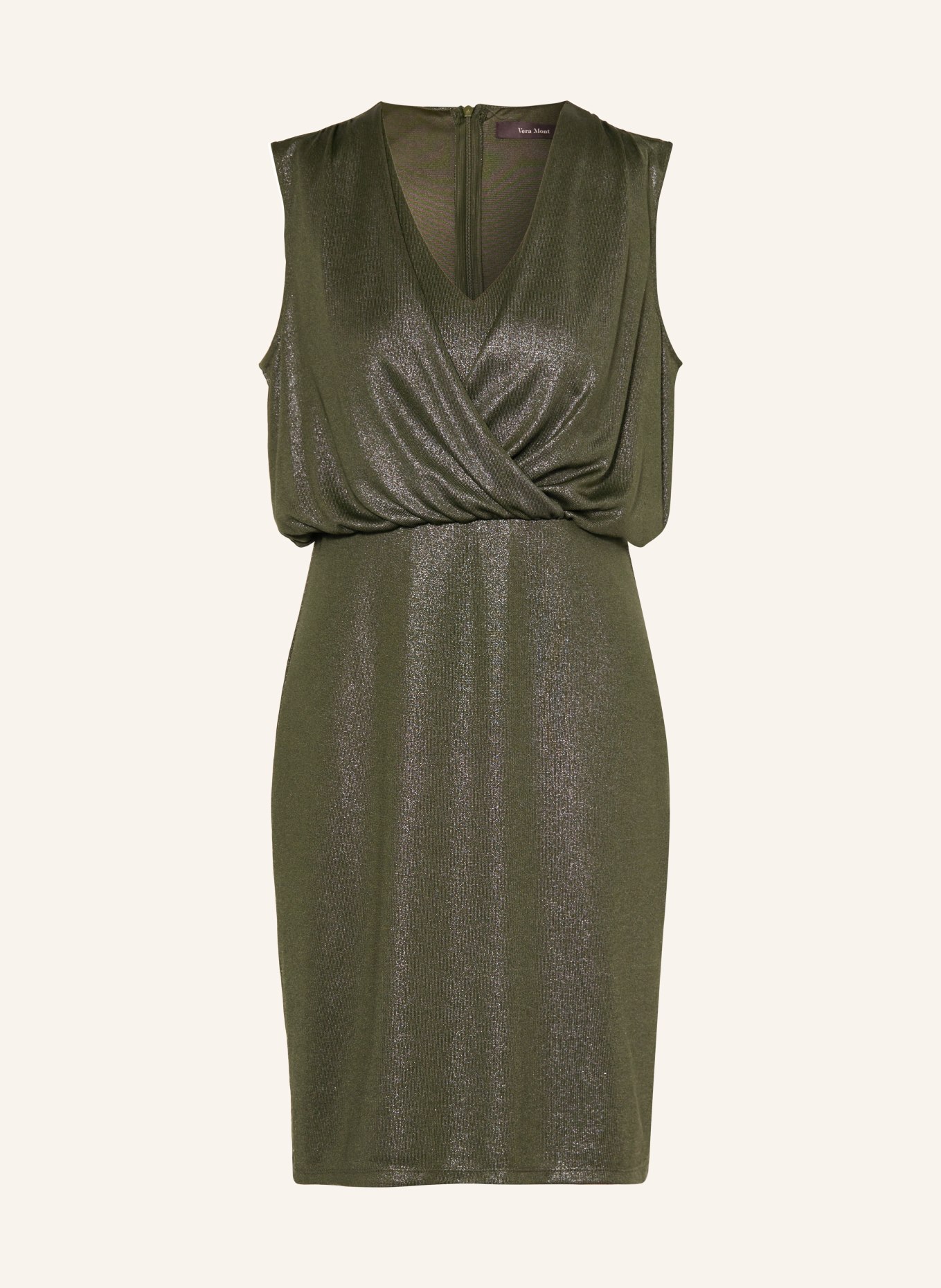 Vera Mont Dress with glitter thread, Color: OLIVE (Image 1)