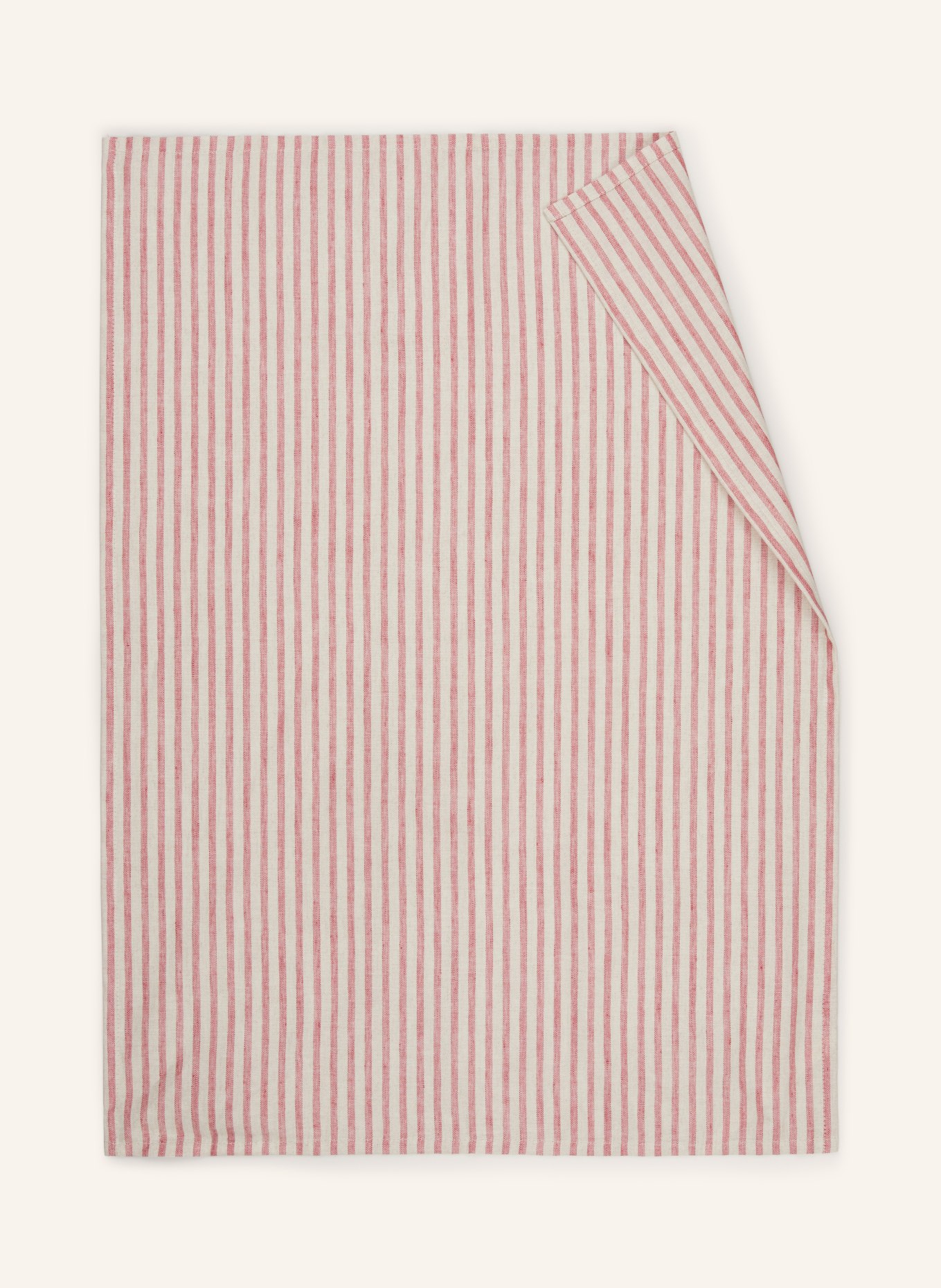 pichler Set of 2 dish towels CORIN with linen, Color: RED/ WHITE (Image 2)