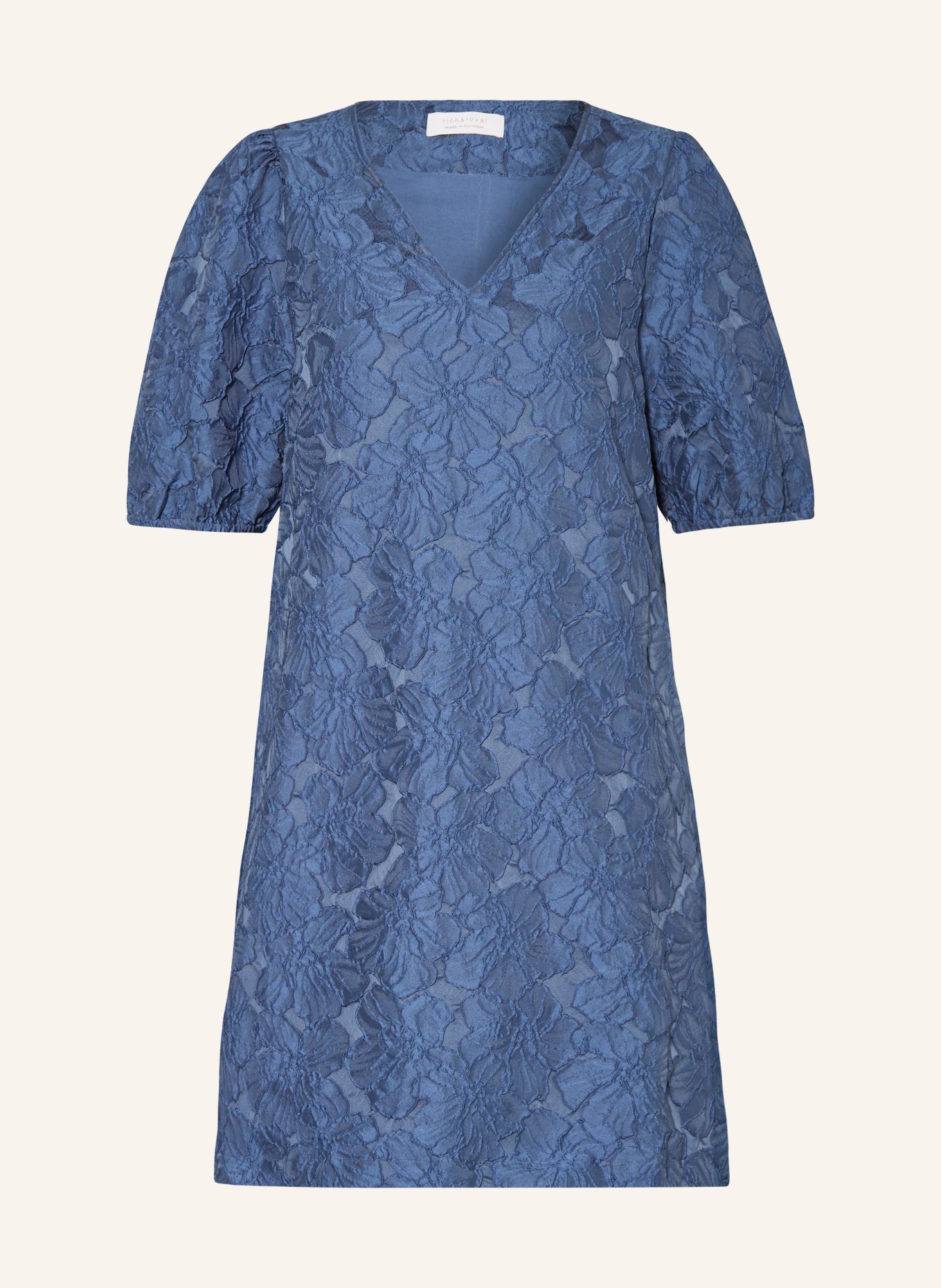 rich&royal Jacquard dress, Color: BLUE GRAY (Image 1)