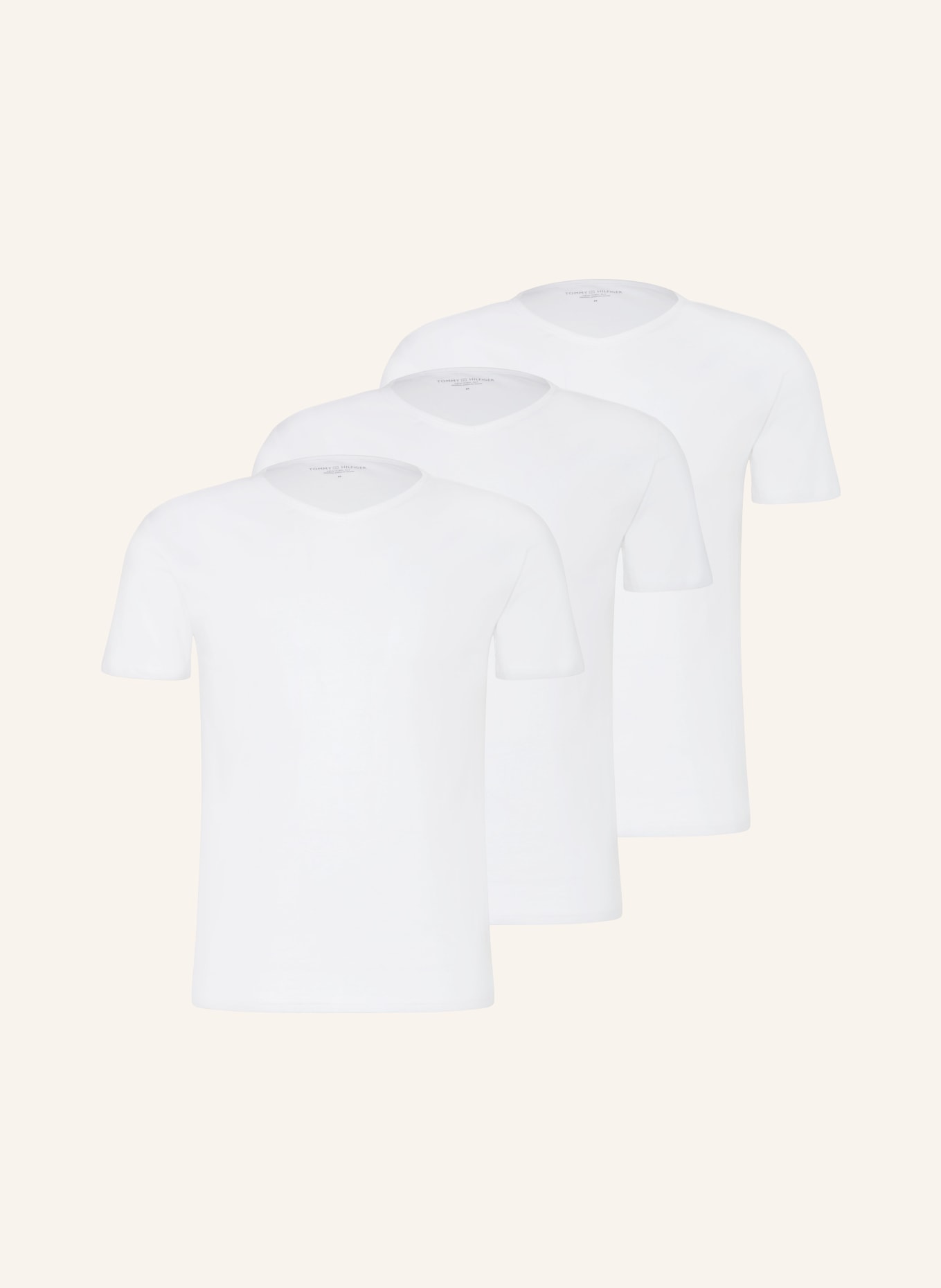 TOMMY HILFIGER 3-pack V-neck shirts, Color: WHITE (Image 1)