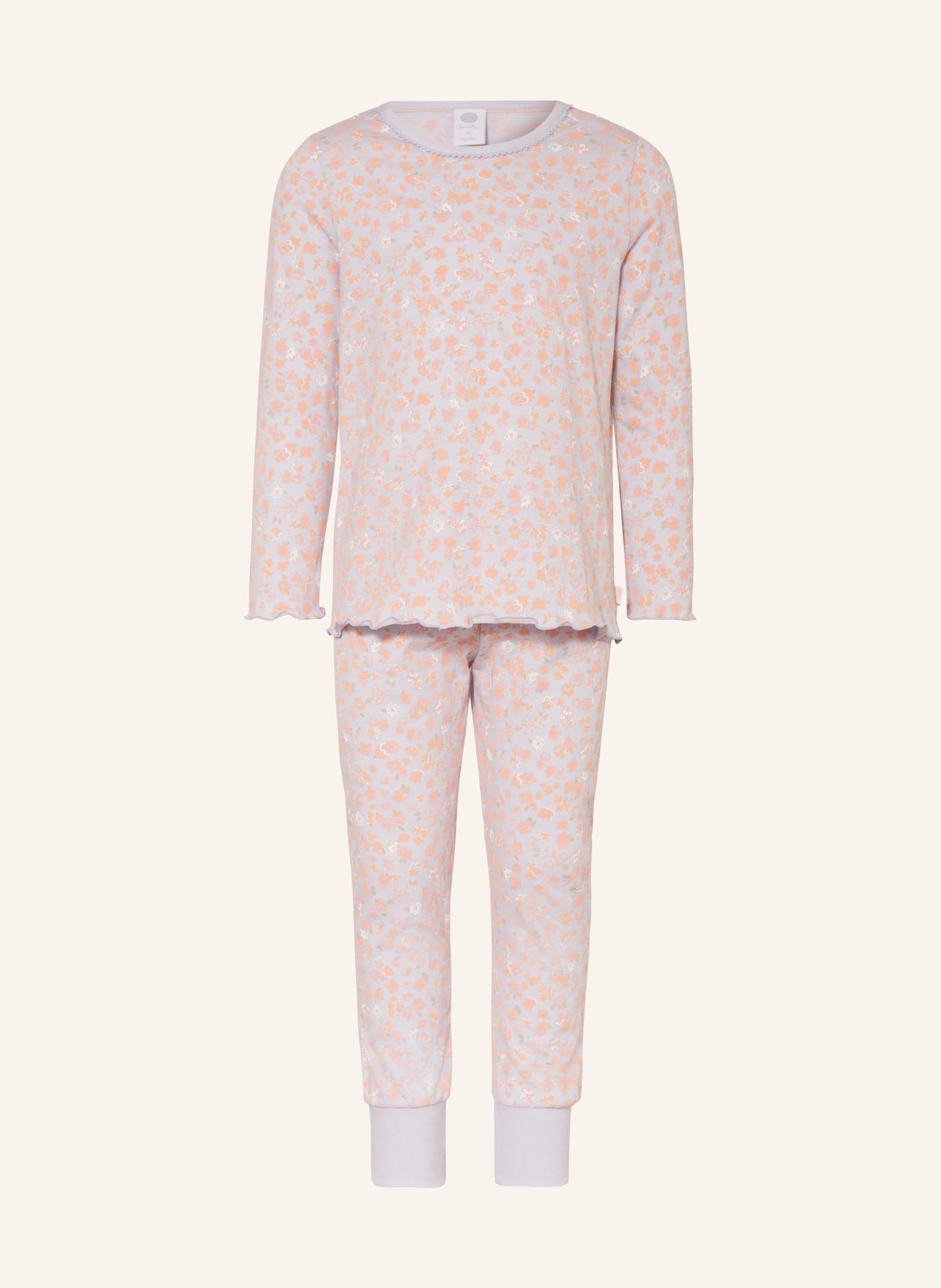 Sanetta Schlafanzug, Farbe: BLAUGRAU/ HELLORANGE/ HELLROT (Bild 1)