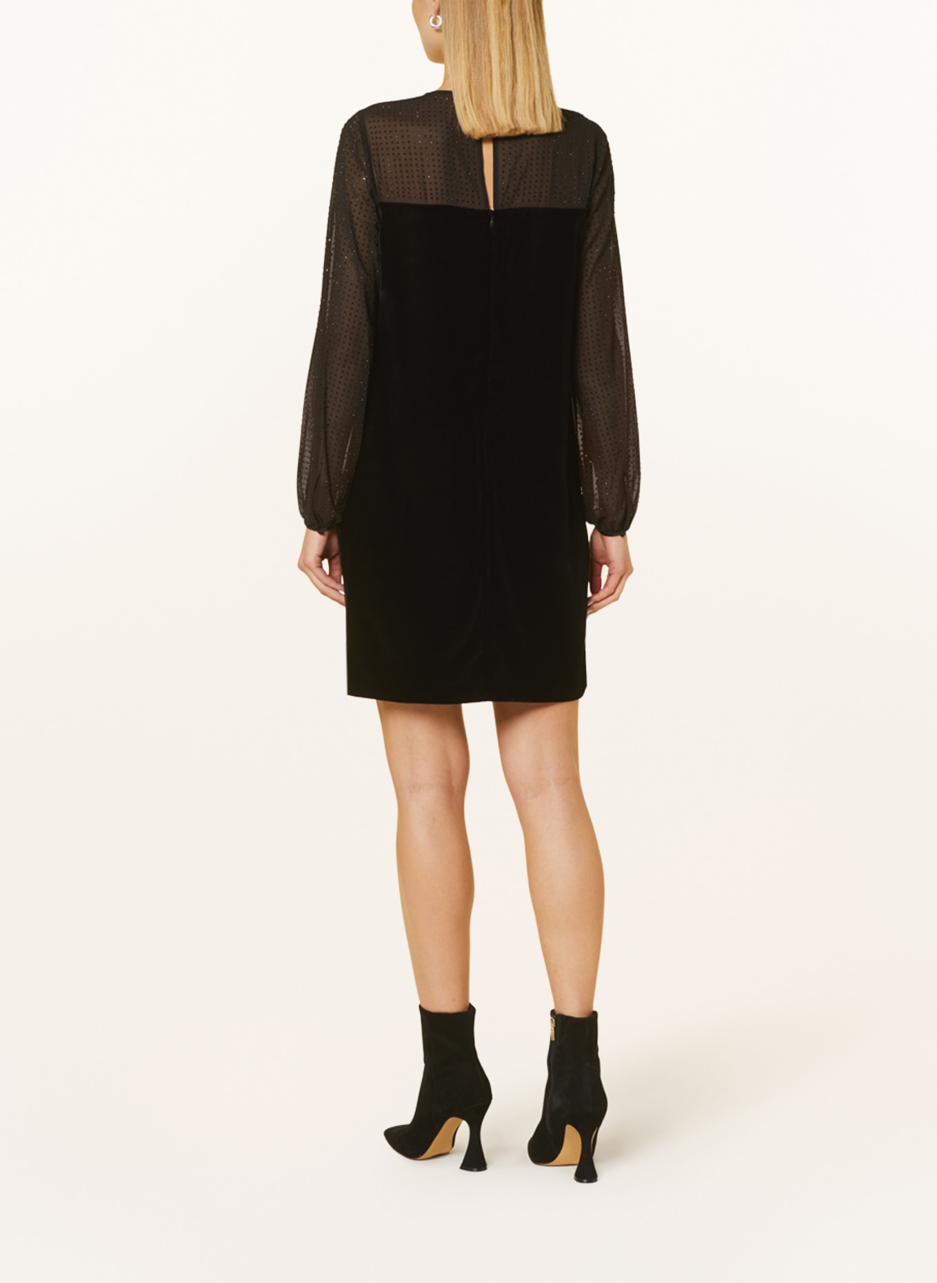Hobbs black deals velvet dress