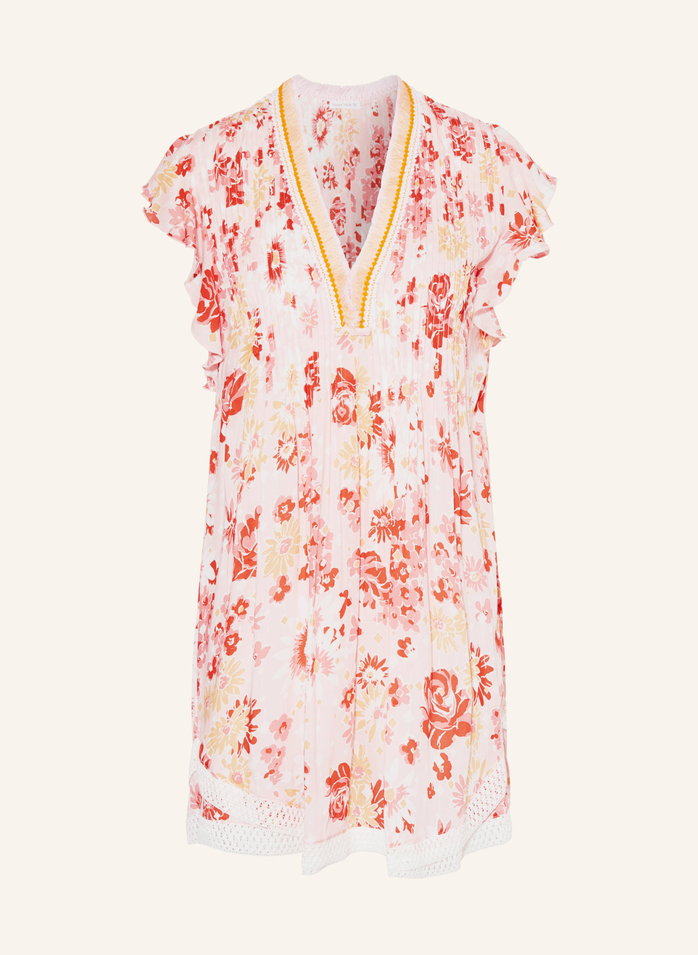 Poupette St Barth Beach dress SASHA, Color: SALMON/ LIGHT ORANGE/ PINK (Image 1)