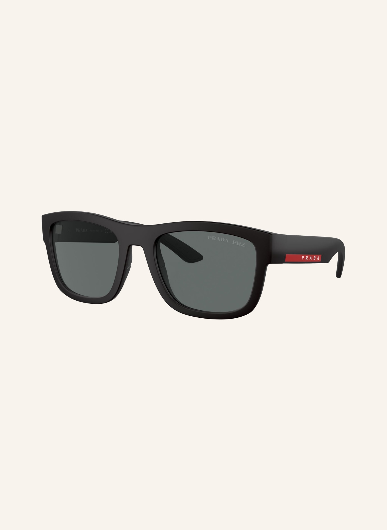 PRADA LINEA ROSSA Sunglasses PS 01ZS, Color: DG002G - BLACK/GRAY POLARIZED (Image 1)
