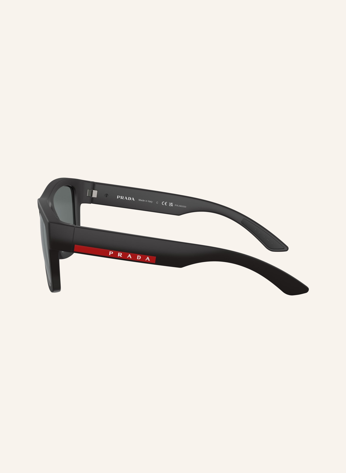 PRADA LINEA ROSSA Sunglasses PS 01ZS, Color: DG002G - BLACK/GRAY POLARIZED (Image 4)