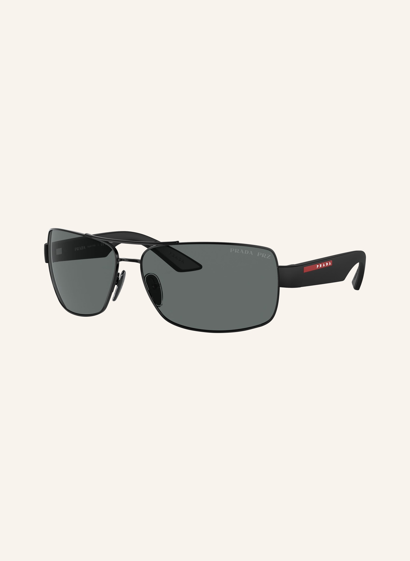PRADA LINEA ROSSA Sunglasses PS 50ZS, Color: 1AB02G - BLACK/GRAY POLARIZED (Image 1)