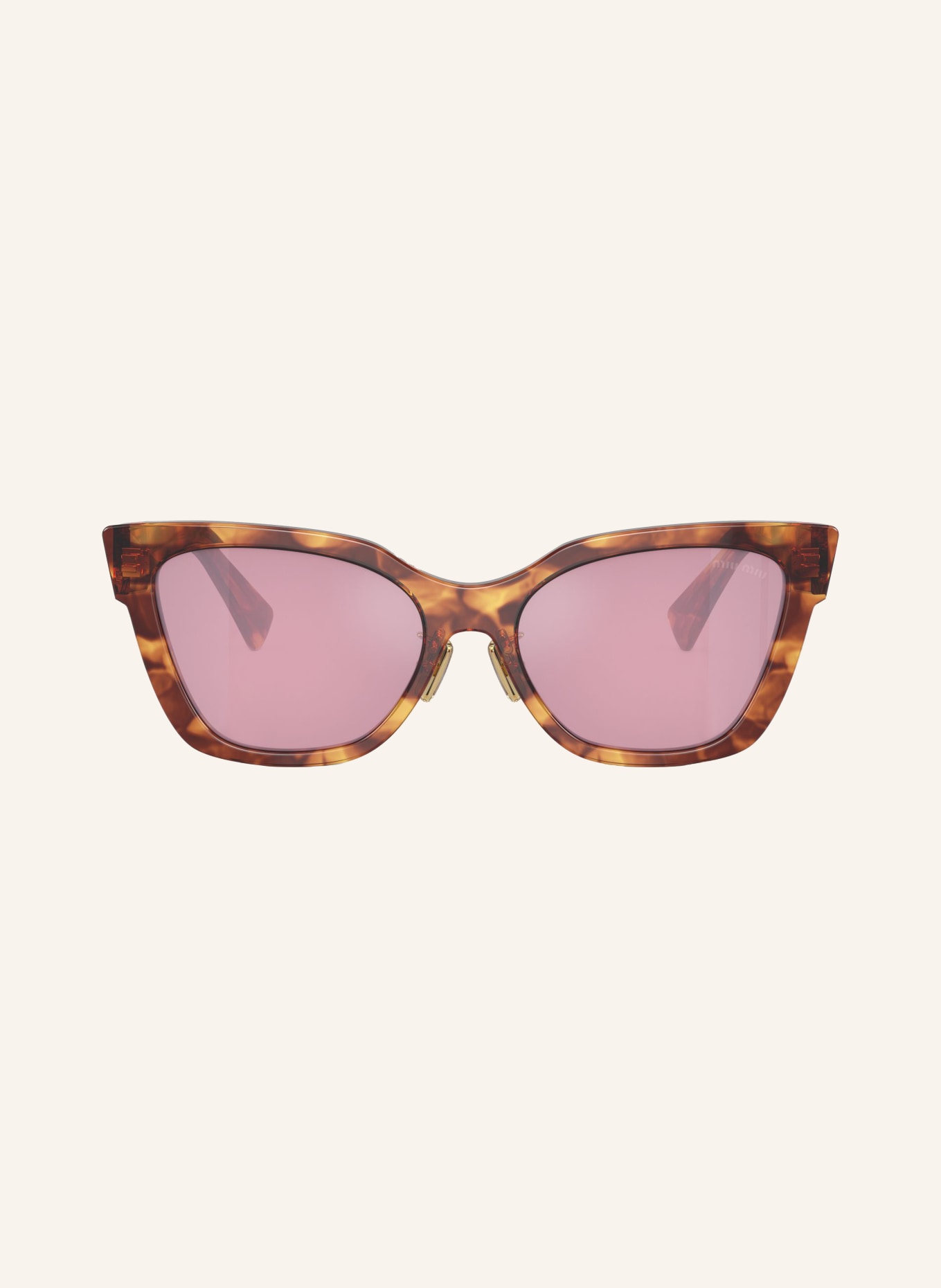 MIU MIU Sunglasses MU 02ZS, Color: 11Q50D - HAVANA/ DARK PINK (Image 2)