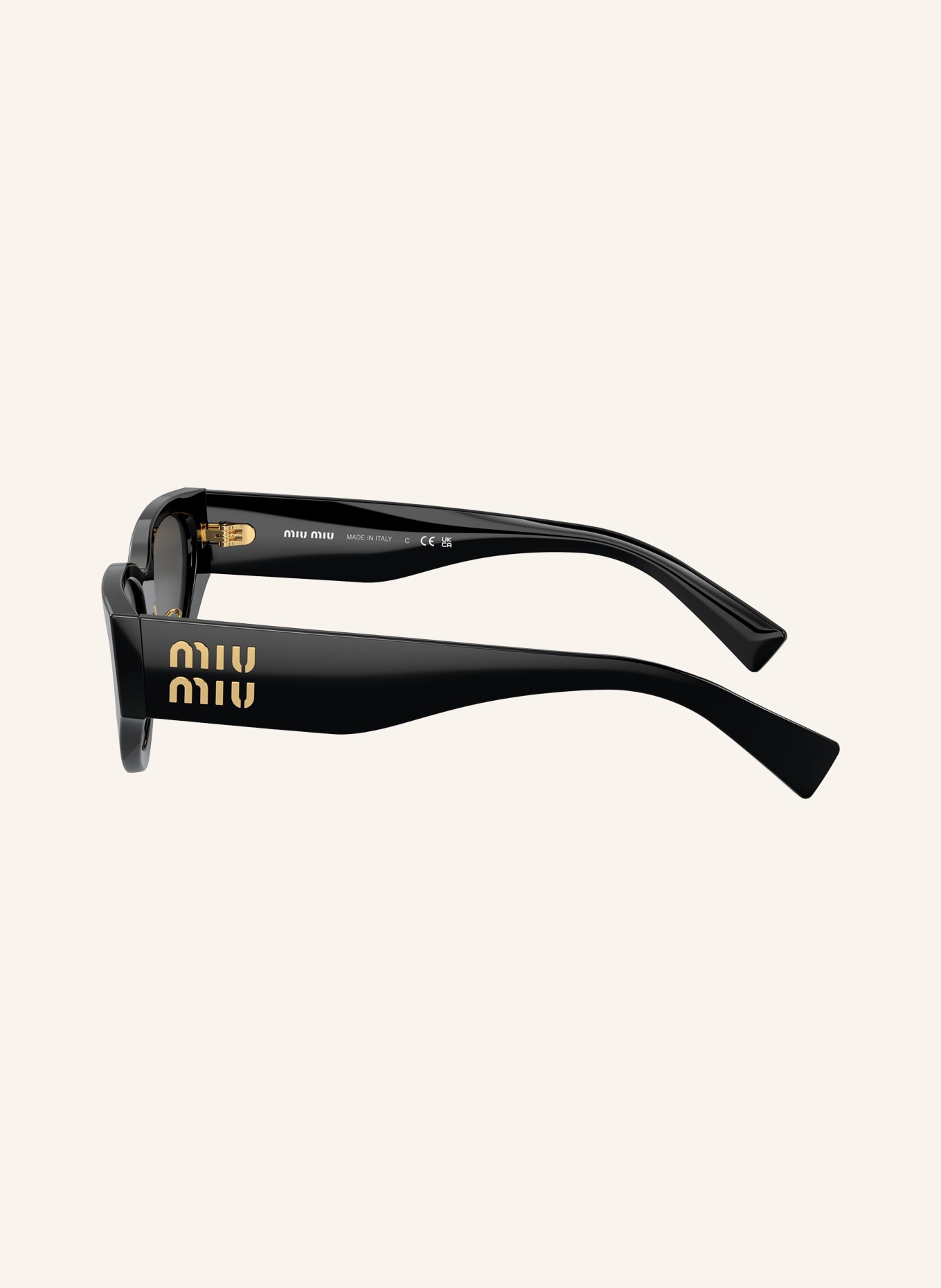 MIU MIU Sunglasses MU 03ZS, Color: 1AB5S0 - BLACK/DARK GRAY (Image 4)