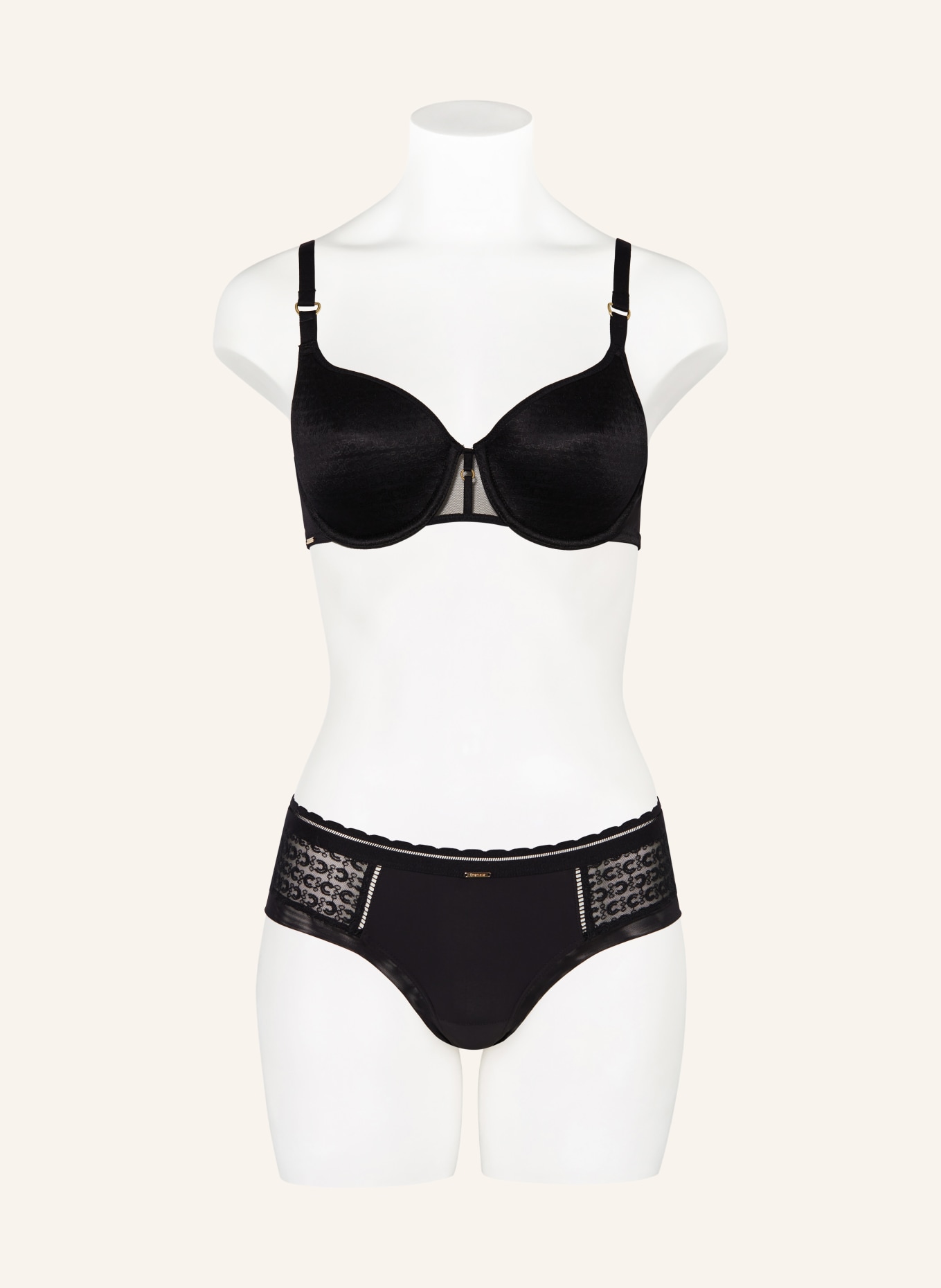 CHANTELLE Bokserki MONOGRAM: CZARNY