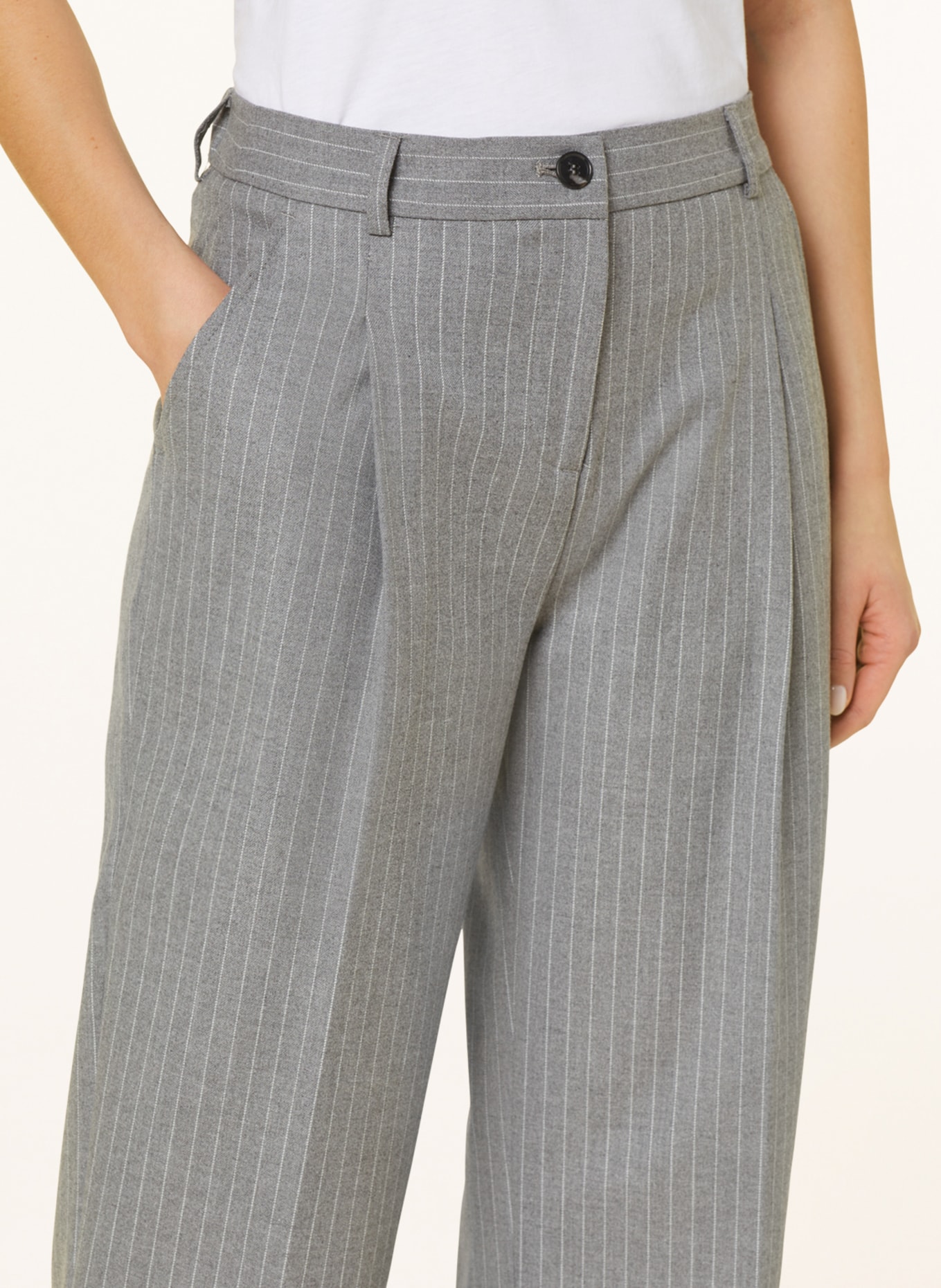someday Trousers CISILIA, Color: GRAY/ WHITE (Image 5)