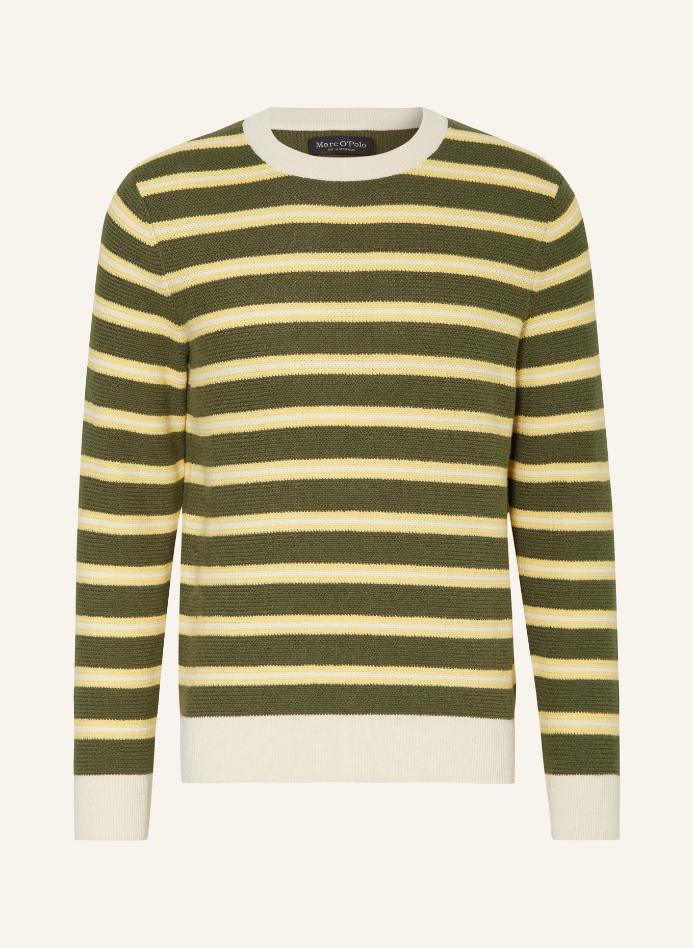 Marc O'Polo Sweater, Color: DARK GREEN/ YELLOW/ WHITE (Image 1)