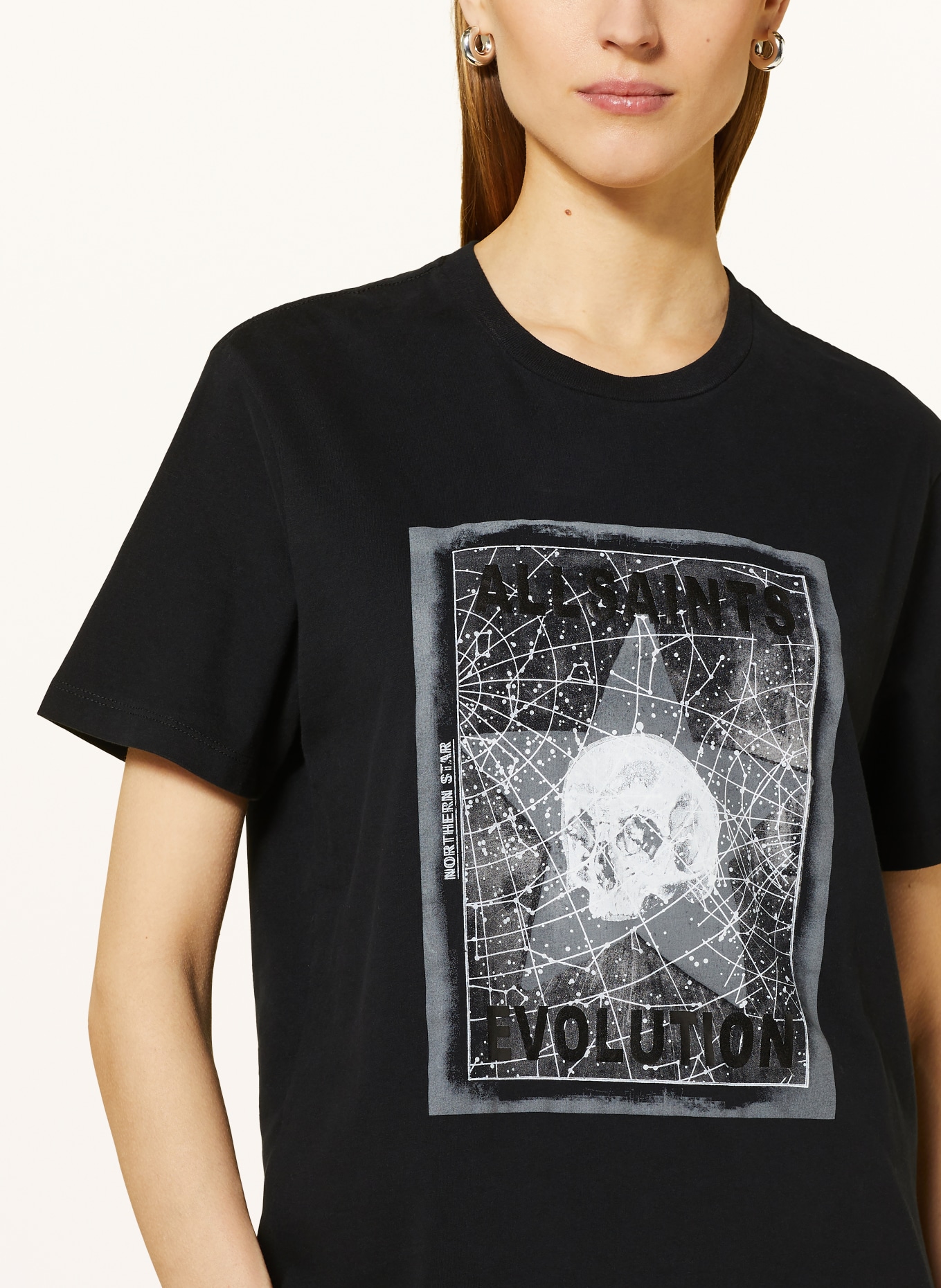 【Auffüllen】 ALLSAINTS T-Shirt POLESTAR in schwarz