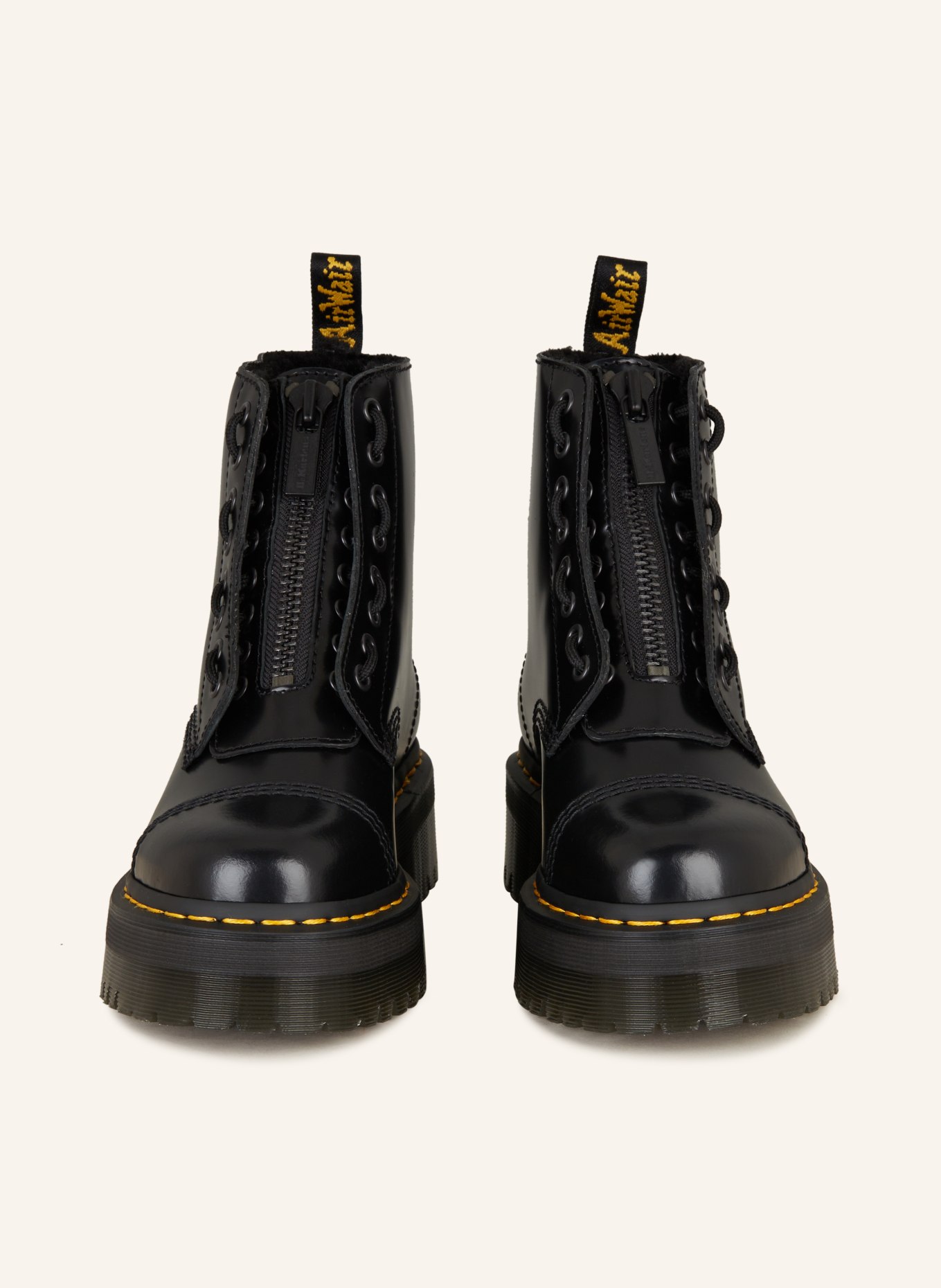 Dr. Martens Platform Boots SINCLAIR with faux fur, Color: BLACK (Image 3)