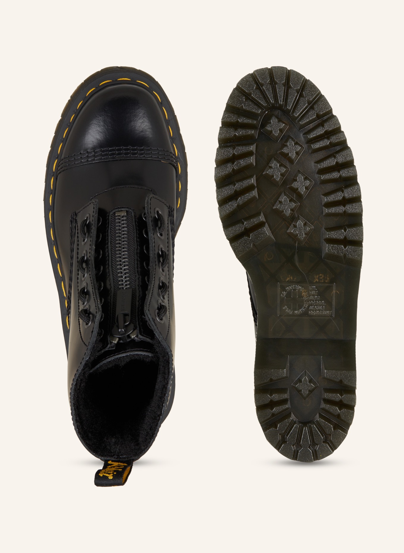 Dr. Martens Plateau-Boots SINCLAIR mit Kunstfell, Farbe: SCHWARZ (Bild 5)