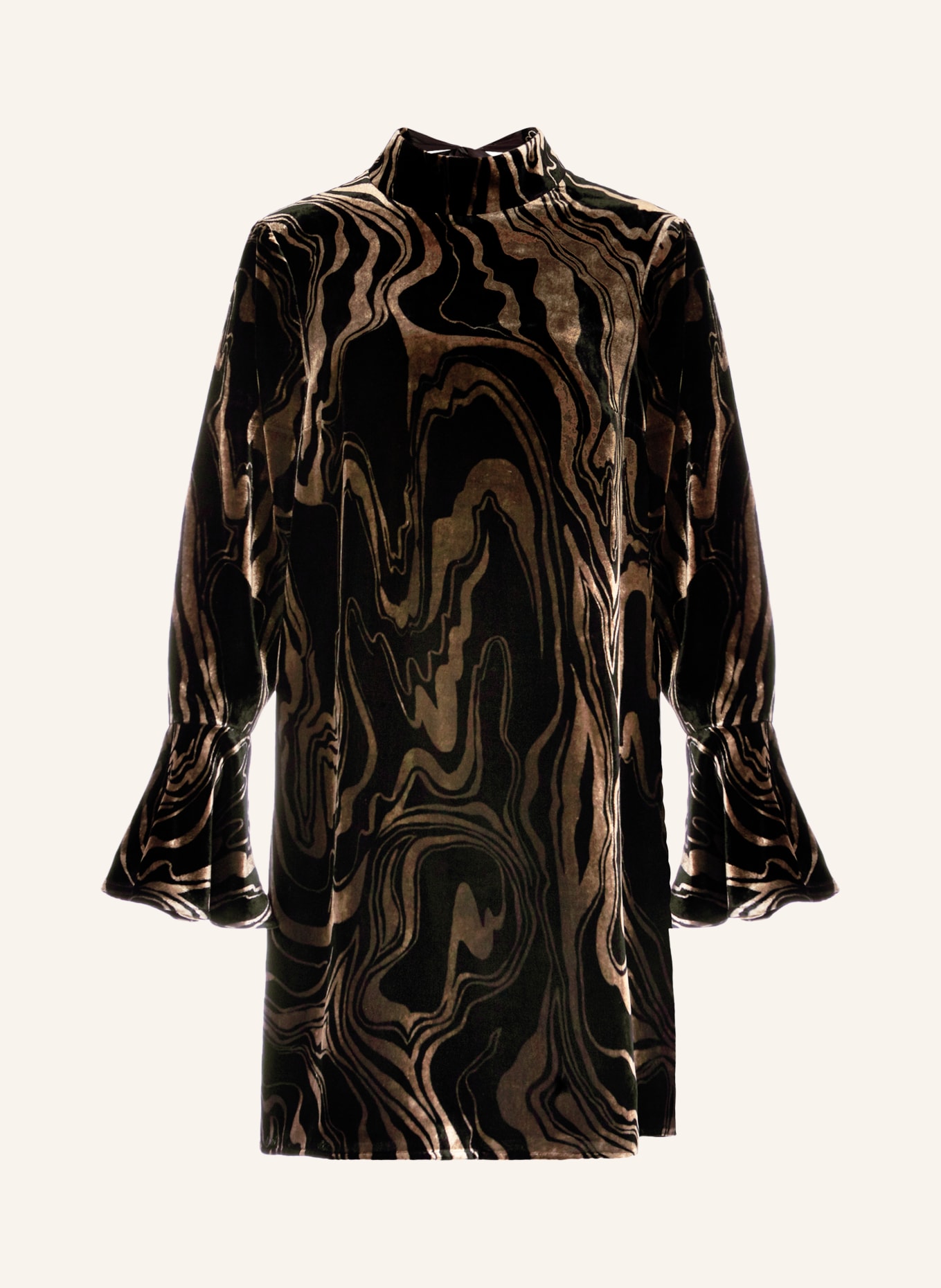Phase Eight Velvet dress RAYNA with cut-out, Color: BLACK/ BEIGE (Image 1)