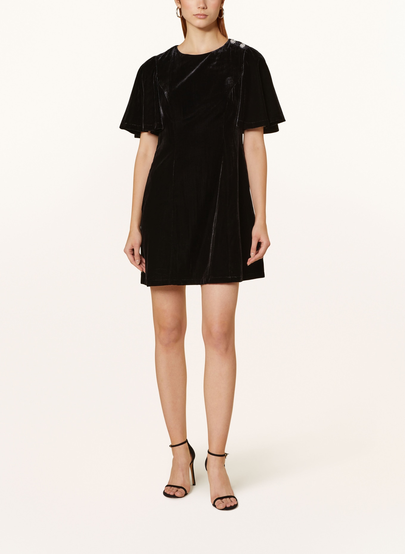 Phase eight black velvet dress top