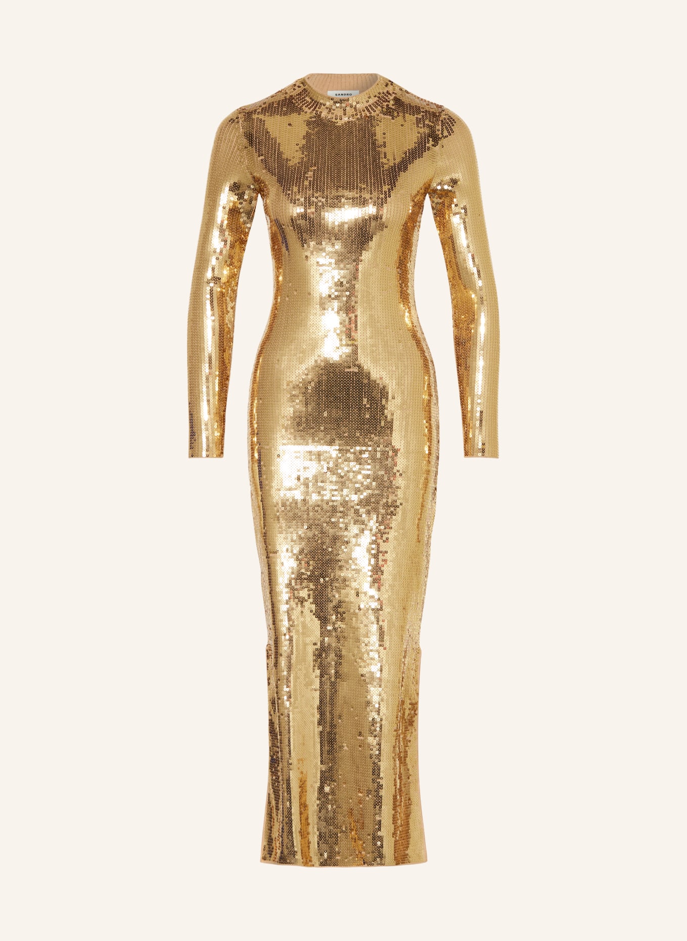SANDRO Kleid mit Cut-out und Pailletten, Farbe: GOLD (Bild 1)