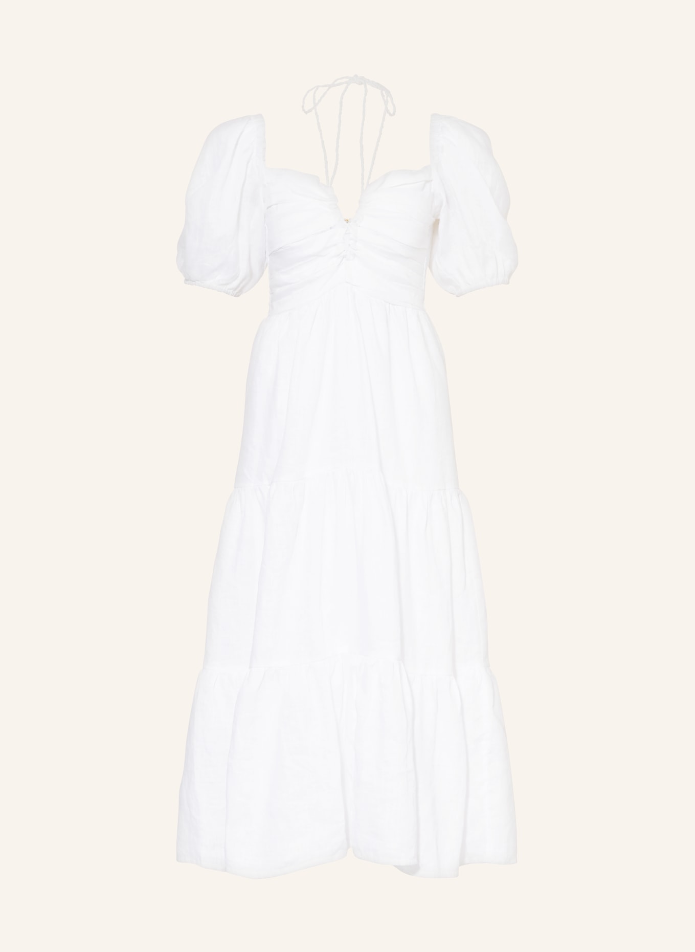 FAITHFULL THE BRAND Linen dress PALACIO, Color: WHITE (Image 1)
