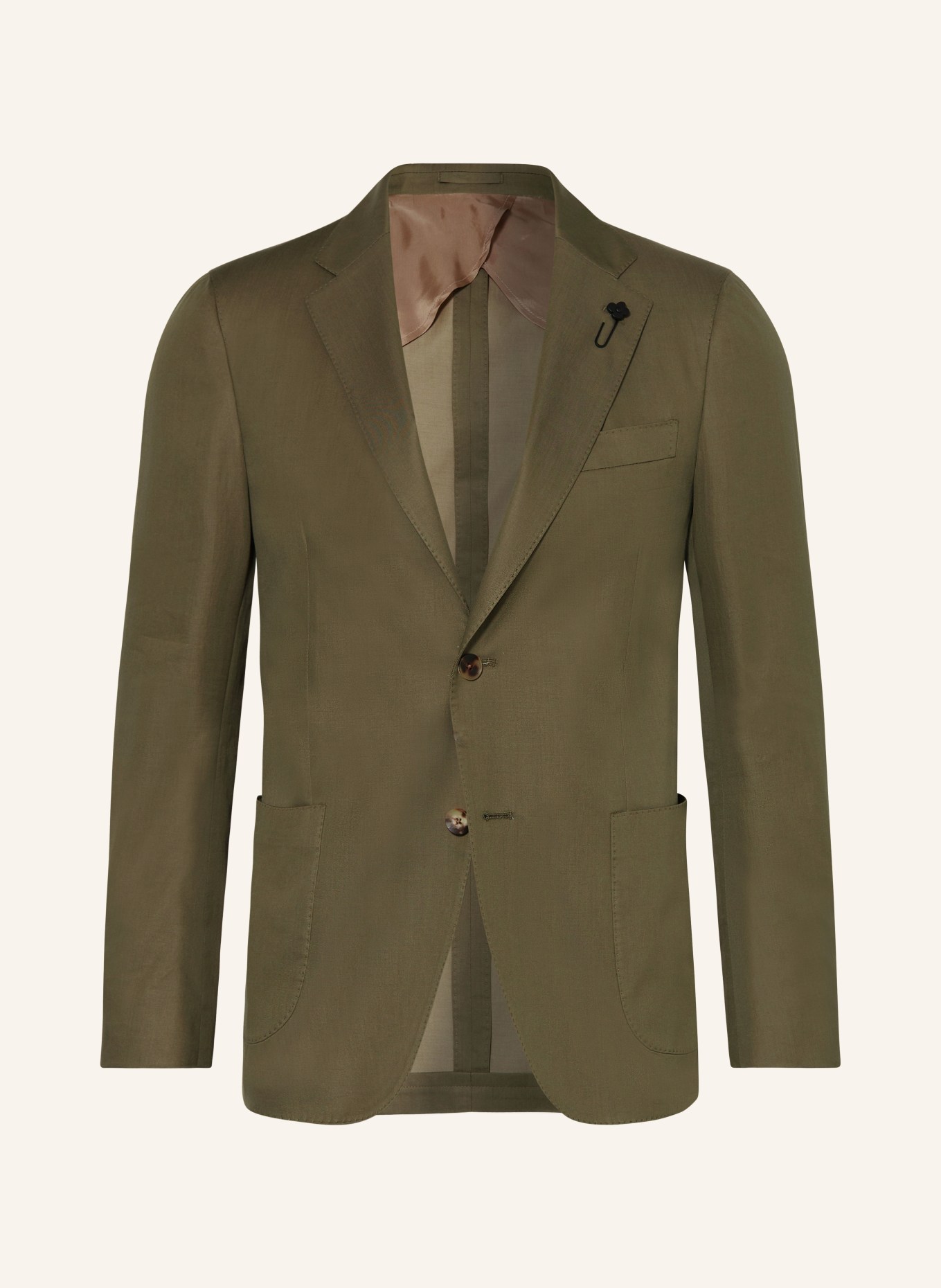 LARDINI Tailored jacket extra slim fit, Color: 500VE OLIVE (Image 1)