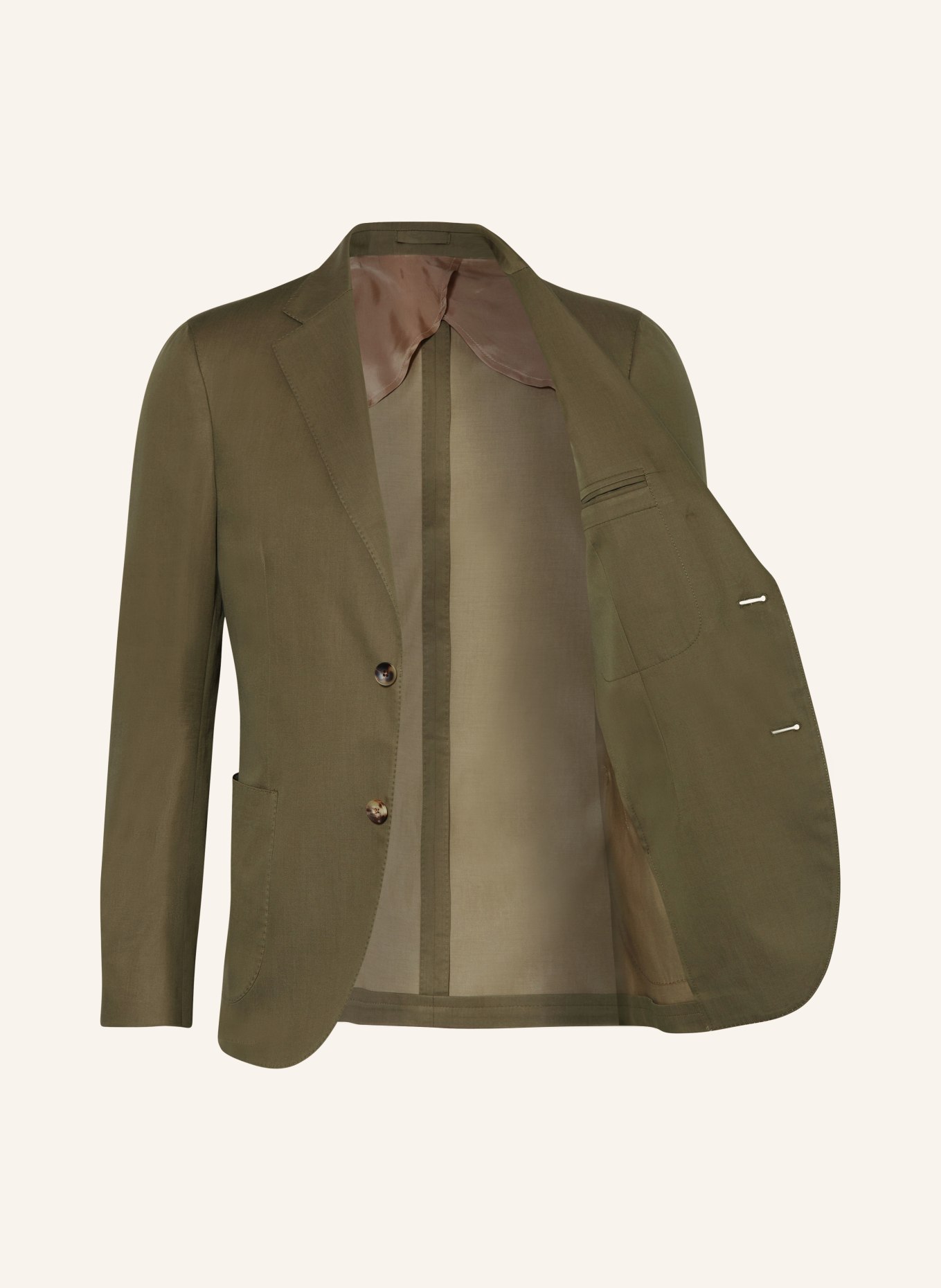 LARDINI Tailored jacket extra slim fit, Color: 500VE OLIVE (Image 4)